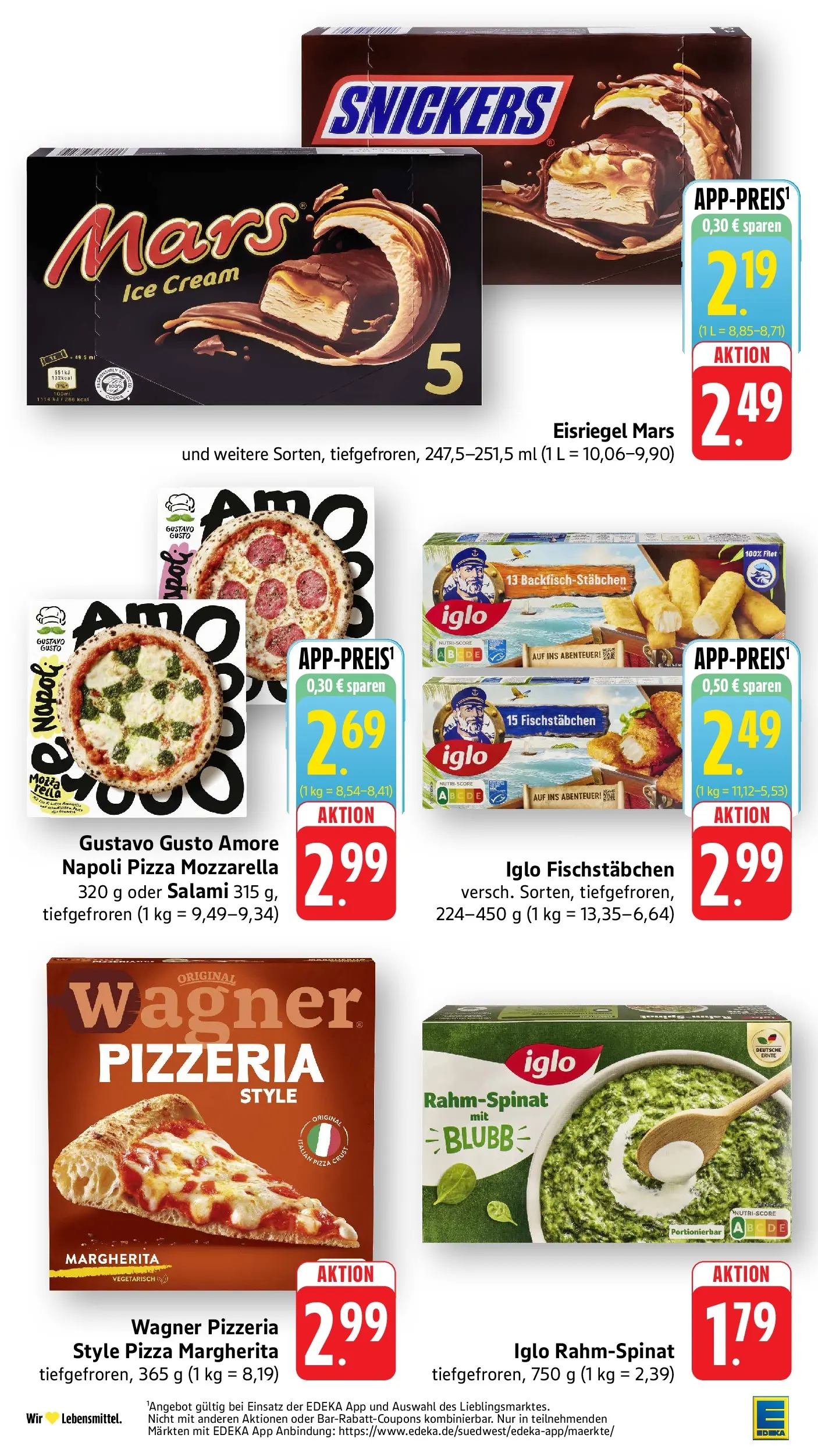 Edeka prospekt Mühlheim / Donau (ab 12.07.2026) » Angebote Online | Seite: 18 | Produkte: Mozzarella, Iglo, Mars, Pizza