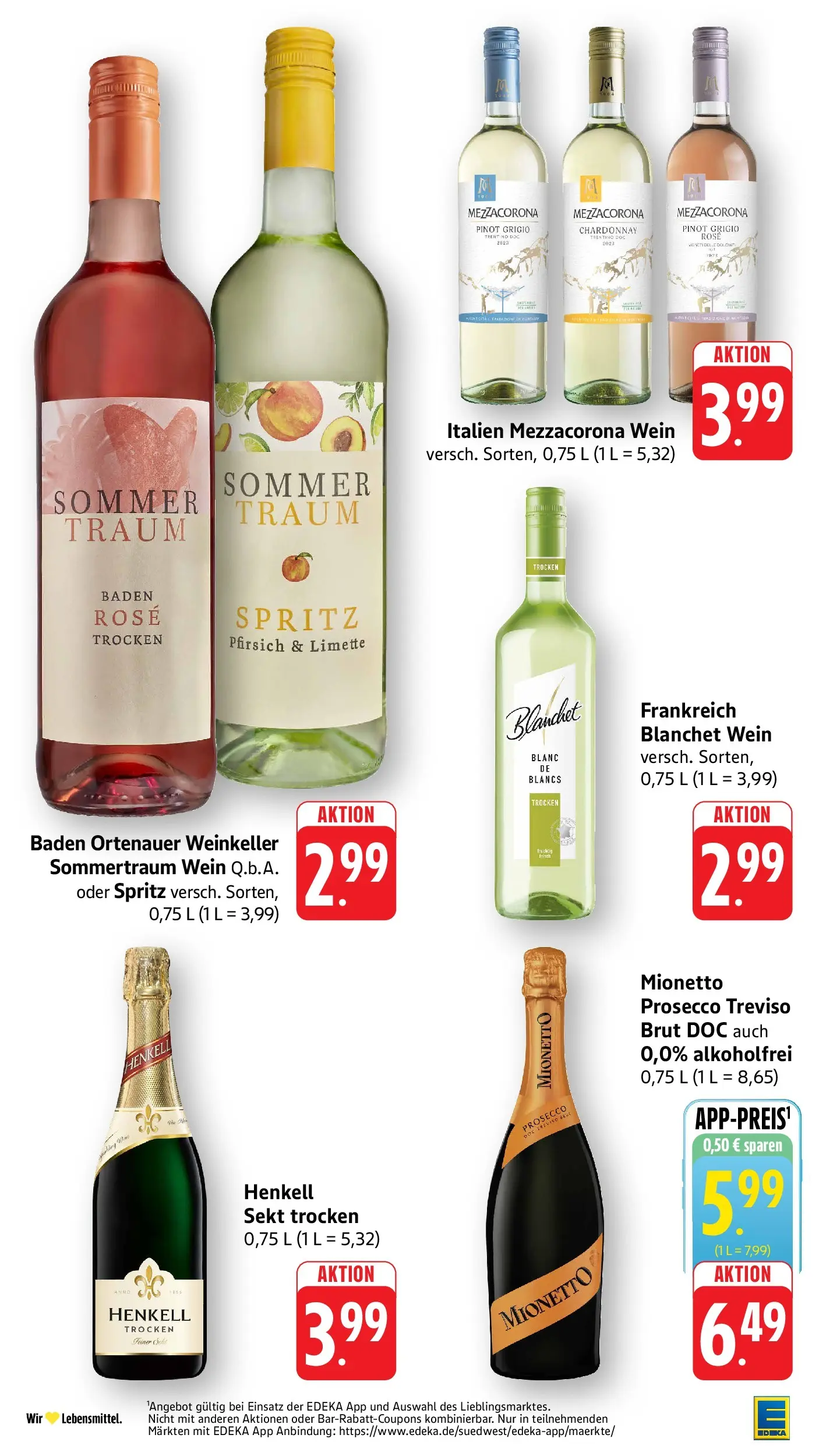 Edeka prospekt Mühlheim / Donau (ab 12.07.2026) » Angebote Online | Seite: 31 | Produkte: Sekt, Prosecco, Pfirsich, Limette