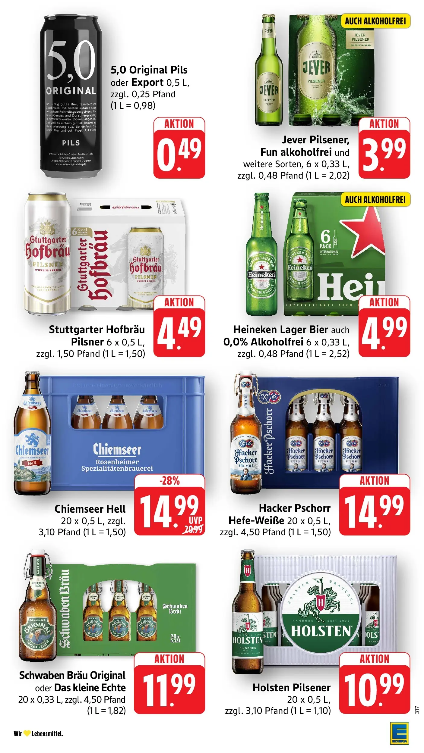 Edeka prospekt Vaihingen-Kleinglattbach (ab 13.07.2026) » Angebote Online | Seite: 33 | Produkte: Bier, Pils, Holsten, Jever
