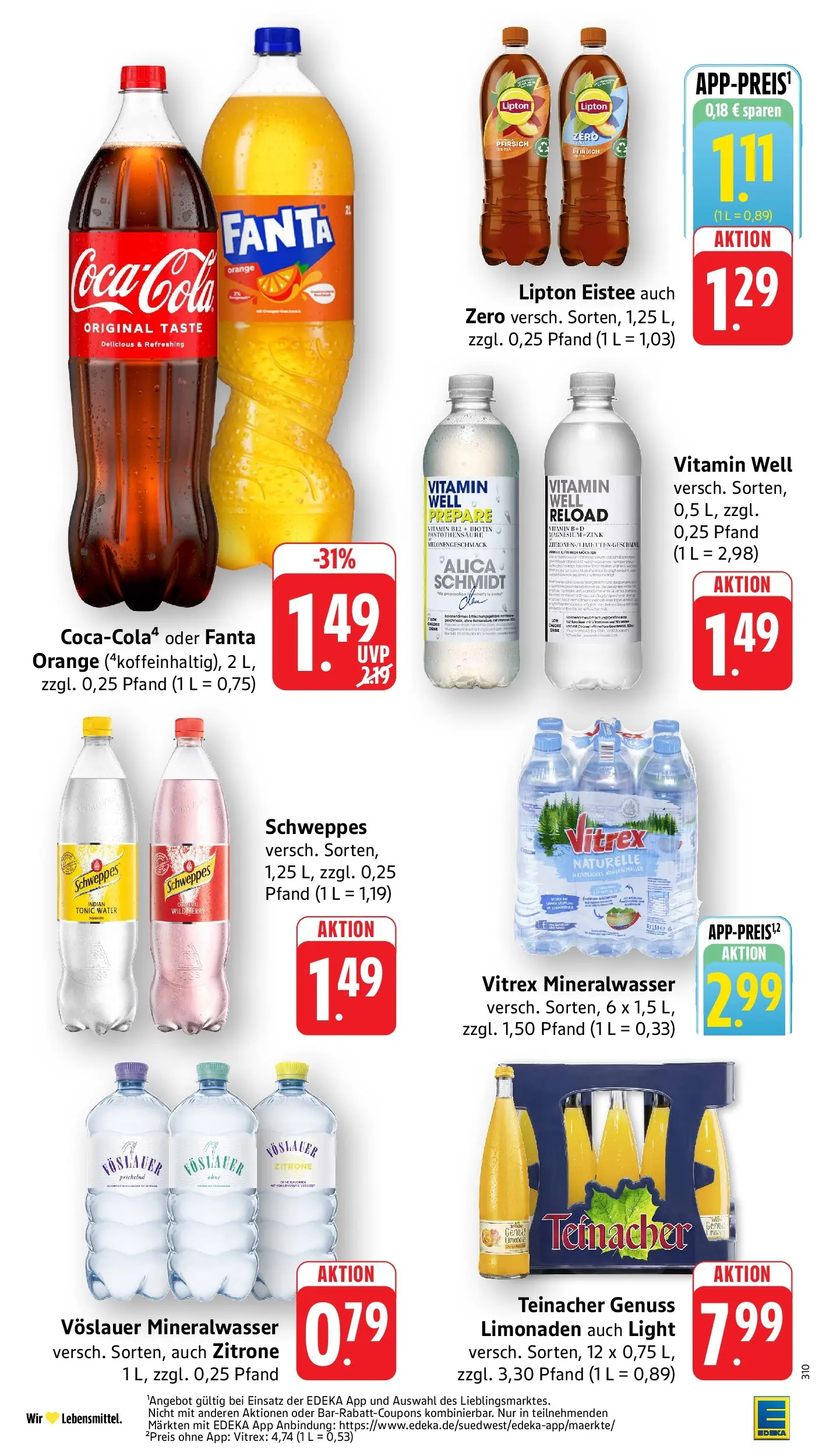Edeka prospekt Mühlheim / Donau (ab 12.07.2026) » Angebote Online | Seite: 34 | Produkte: Fanta, Schweppes, Zitrone, Pfirsich
