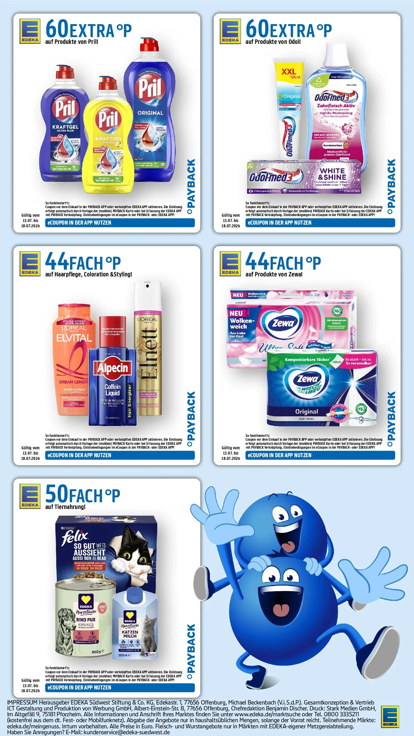 Edeka prospekt Mühlheim / Donau (ab 12.07.2026) » Angebote Online | Seite: 42 | Produkte: Milch, Zewa, Pril, Fleisch