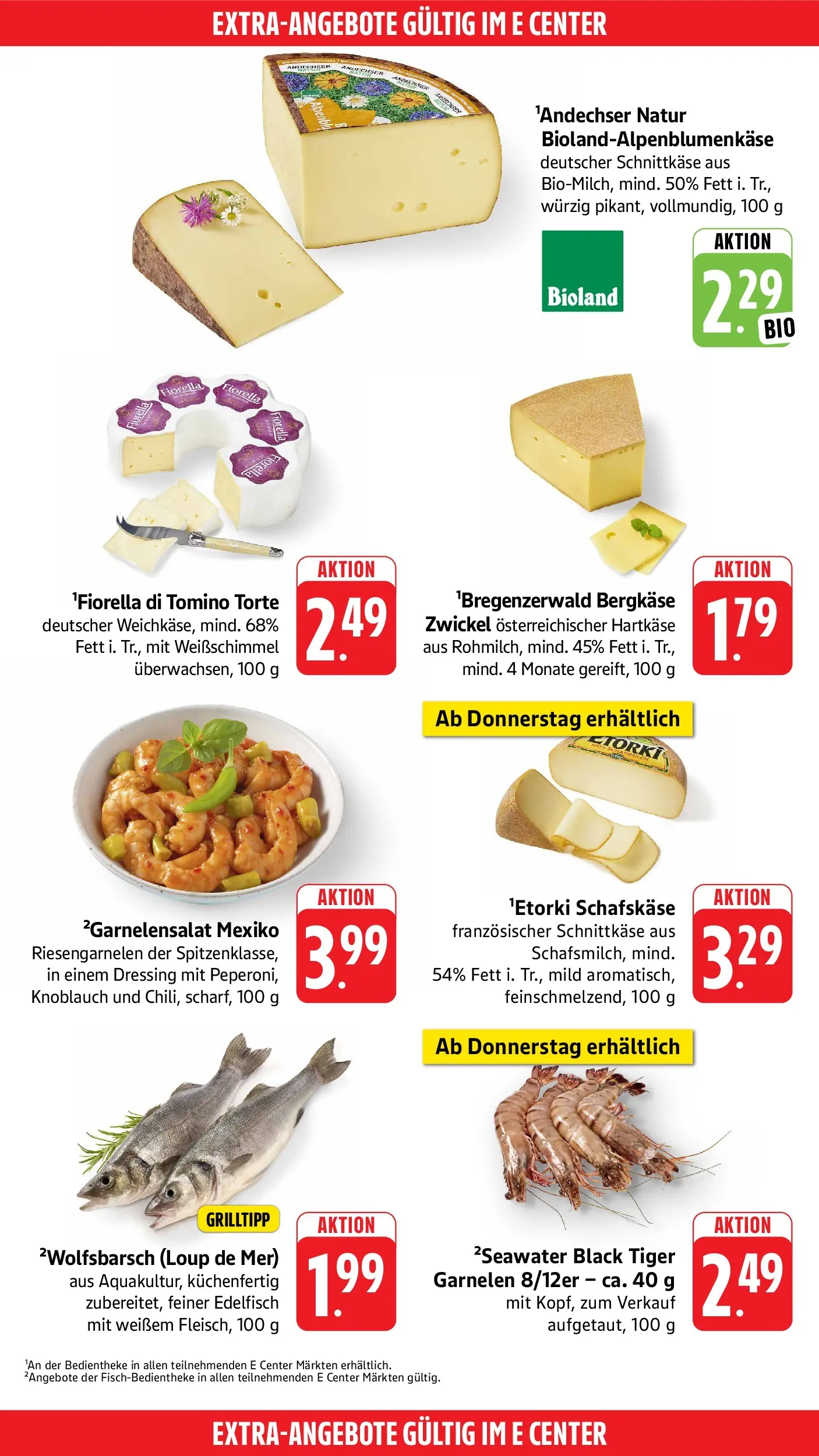 E center Prospekt Villingen - Schwenningen (ab 12.07.2026) zum Blättern | Seite: 49 | Produkte: Garnelen, Knoblauch, Tiger garnelen, Schafskase