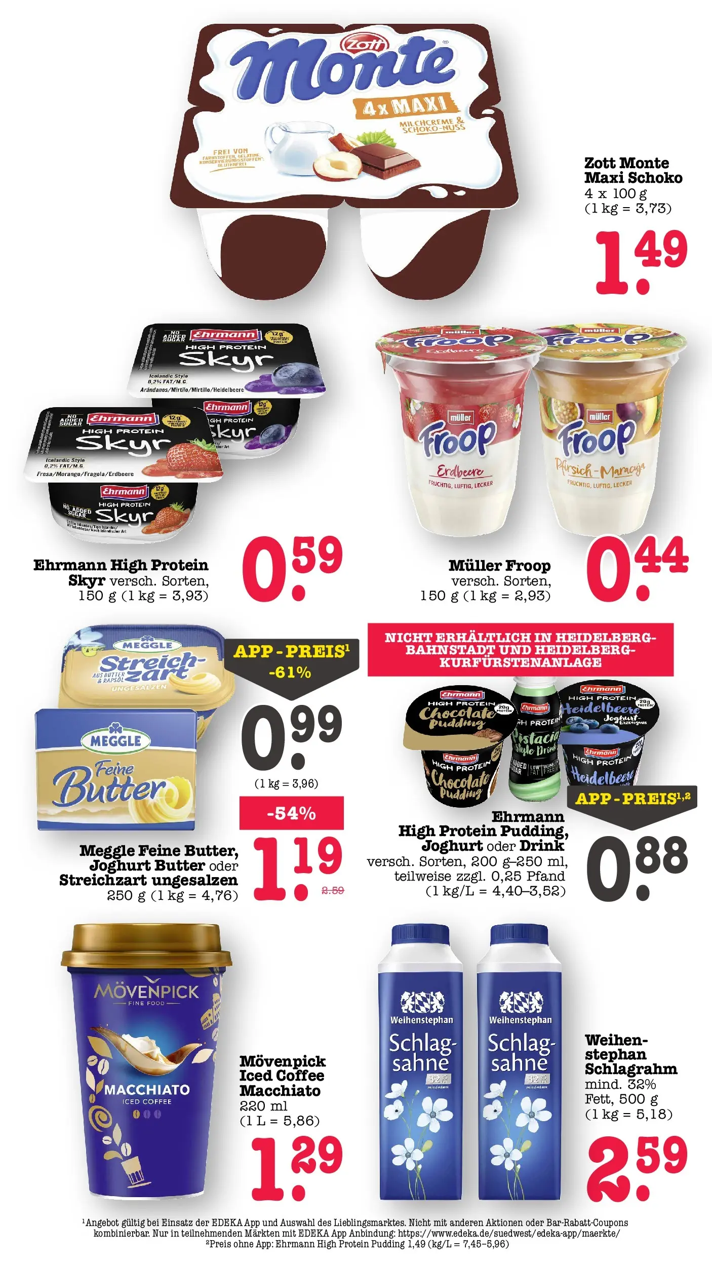 E center Prospekt Heidelberg (ab 13.07.2026) zum Blättern | Seite: 31 | Produkte: Froop, High protein pudding, Butter, Joghurt E center Prospekt Heidelberg (ab 13.07.2026) zum Blättern | Seite: 31 | Produkte: Froop, High protein pudding, Butter, Joghurt