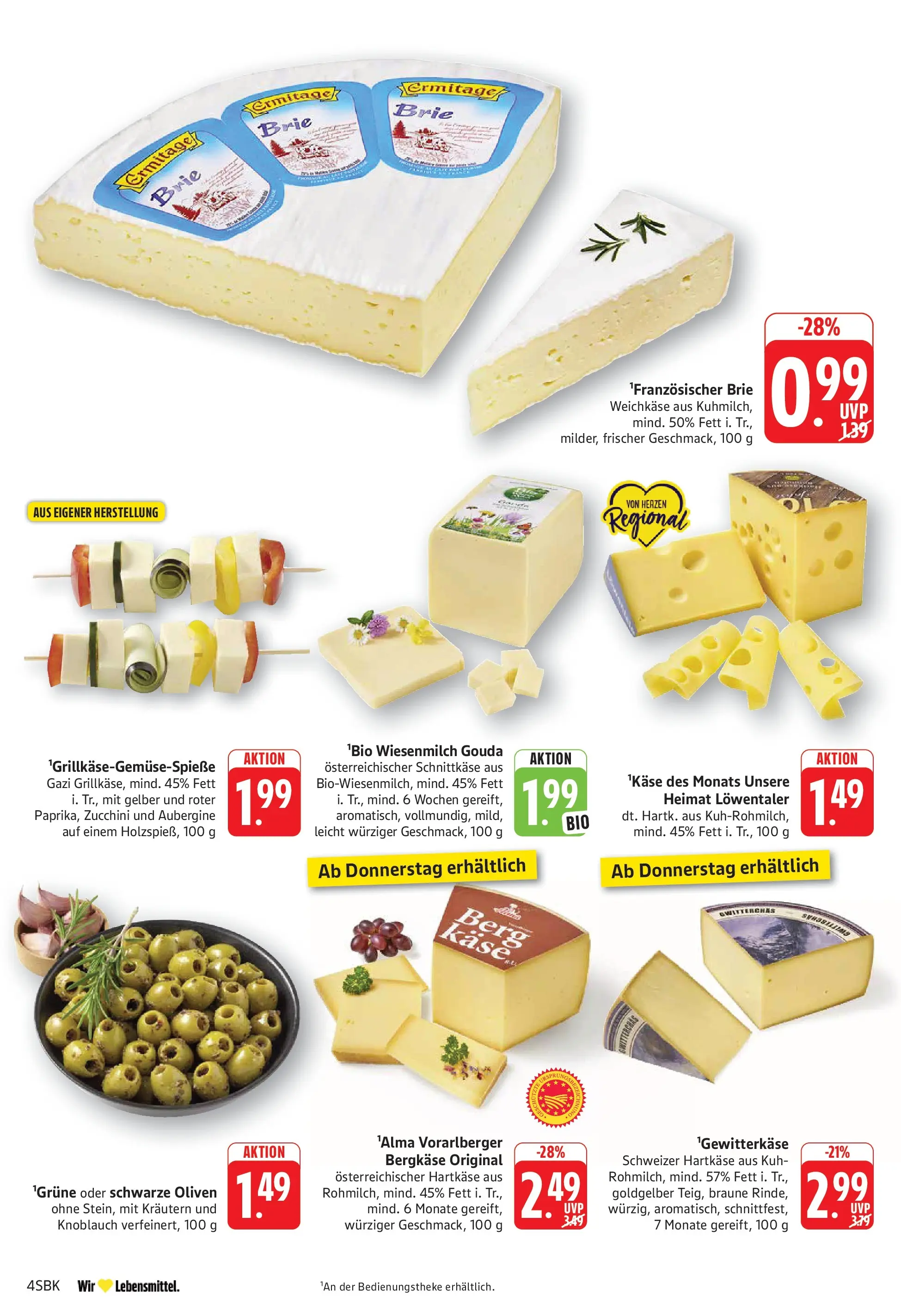 Edeka Prospekt Bruchsal (ab 13.07.2026) » Angebote Online | Seite: 4 | Produkte: Käse, Gouda, Knoblauch, Aubergine