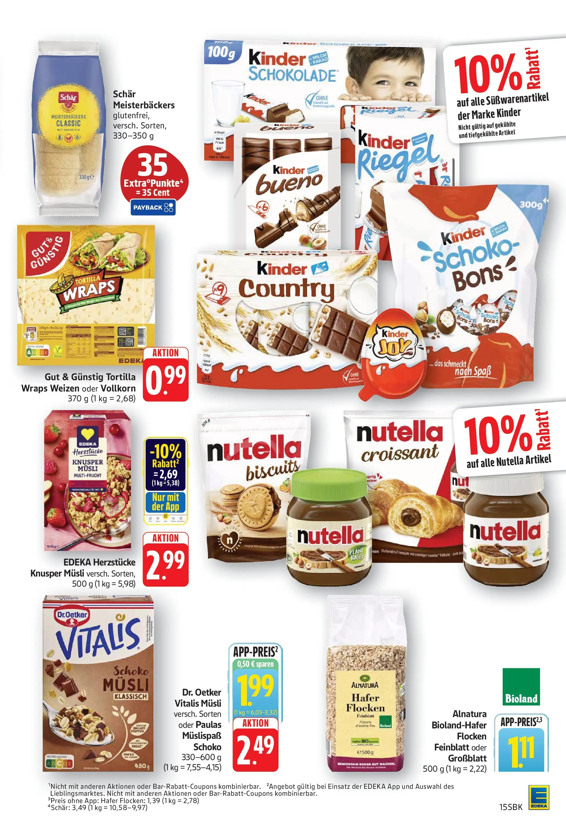 Edeka Prospekt Bruchsal (ab 13.07.2026) » Angebote Online | Seite: 15 | Produkte: Musli, Croissant, Nutella, Flocken