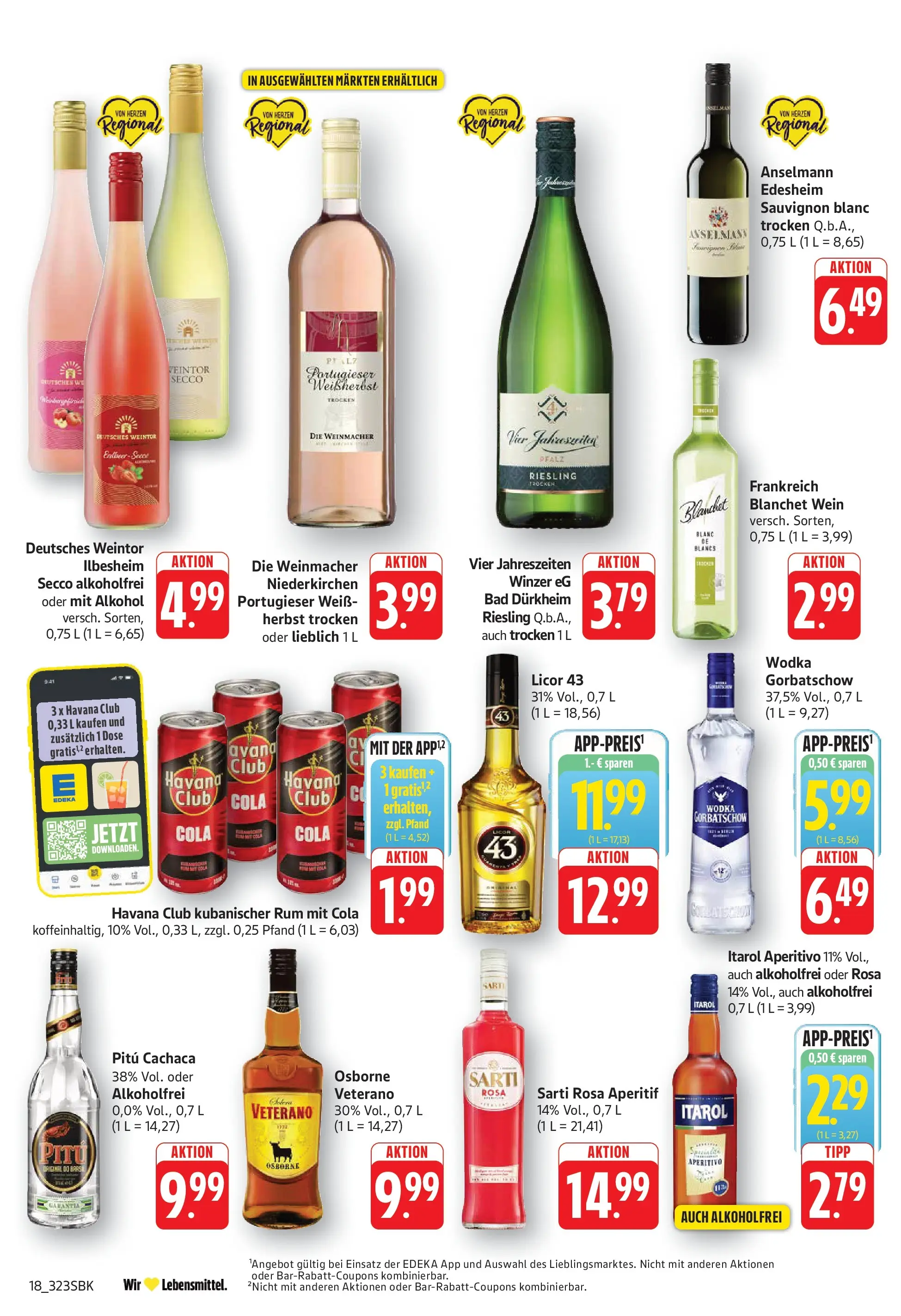 Edeka Prospekt Bad Bergzabern (ab 13.07.2026) » Angebote Online | Seite: 18 | Produkte: Havana club, Cola, Wein, Wodka