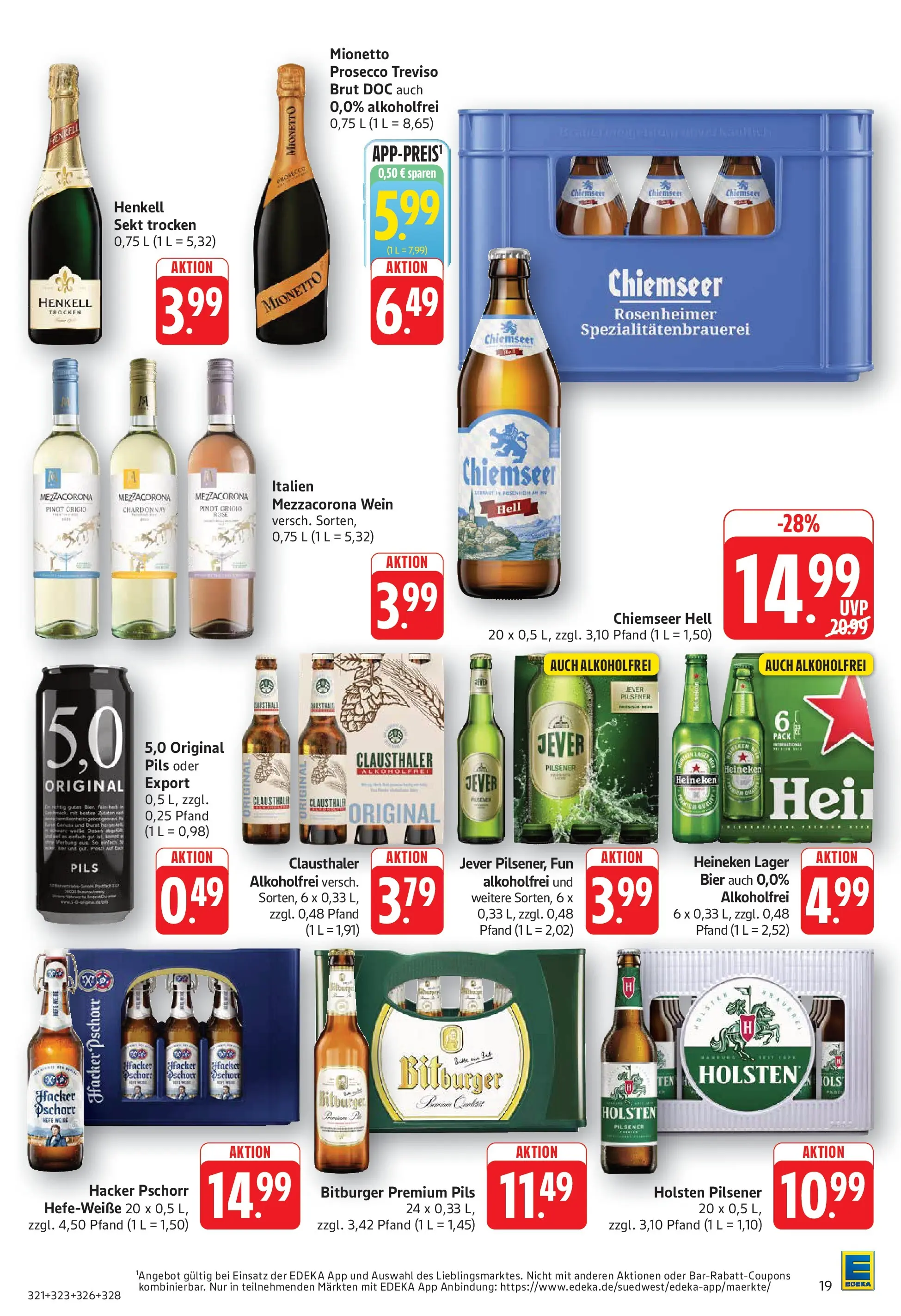 Edeka Prospekt Bad Bergzabern (ab 13.07.2026) » Angebote Online | Seite: 19 | Produkte: Bier, Sekt, Prosecco, Jever