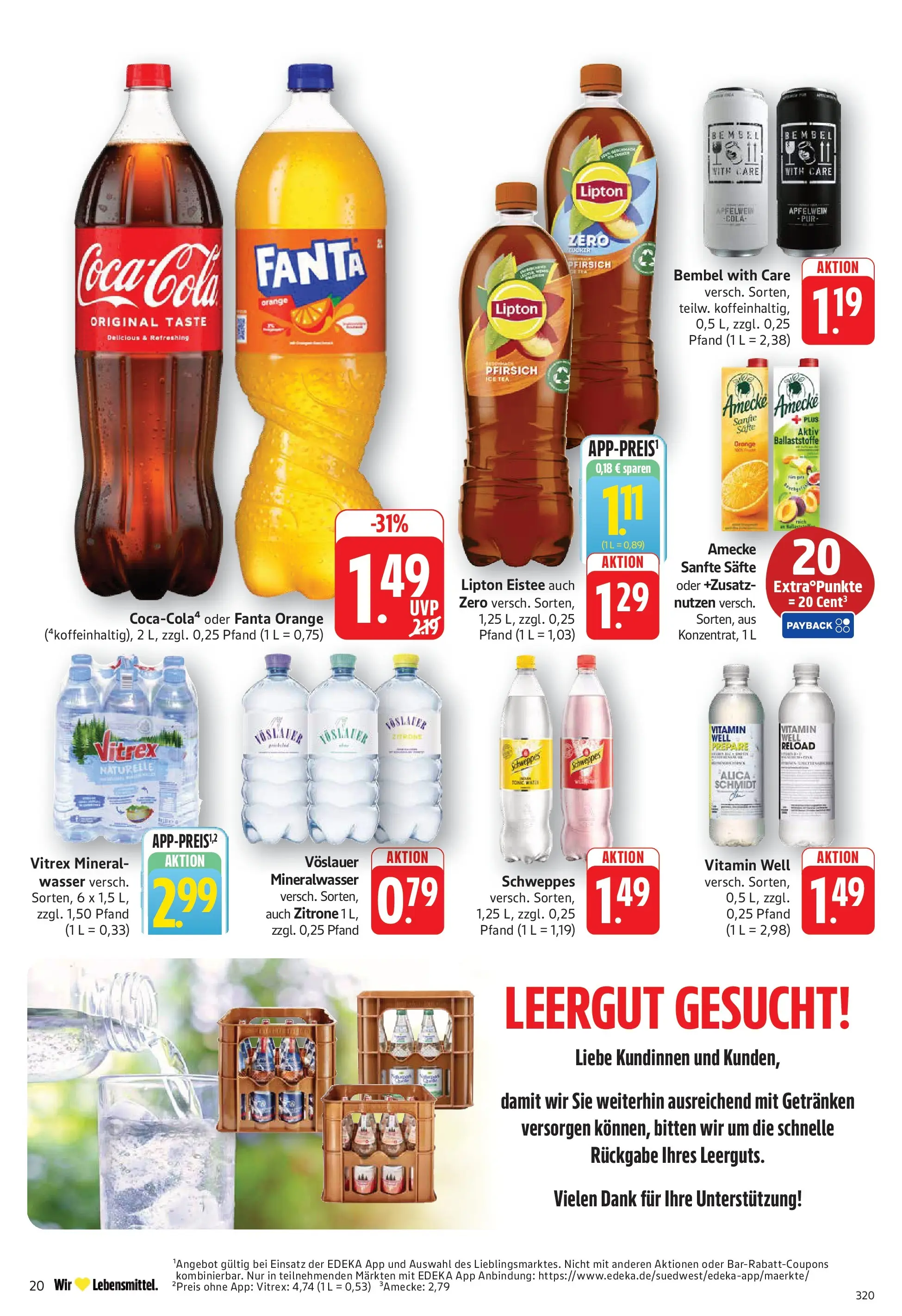 Edeka Prospekt Bruchsal (ab 13.07.2026) » Angebote Online | Seite: 20 | Produkte: Schweppes, Mineralwasser, Wasser, Pfirsich