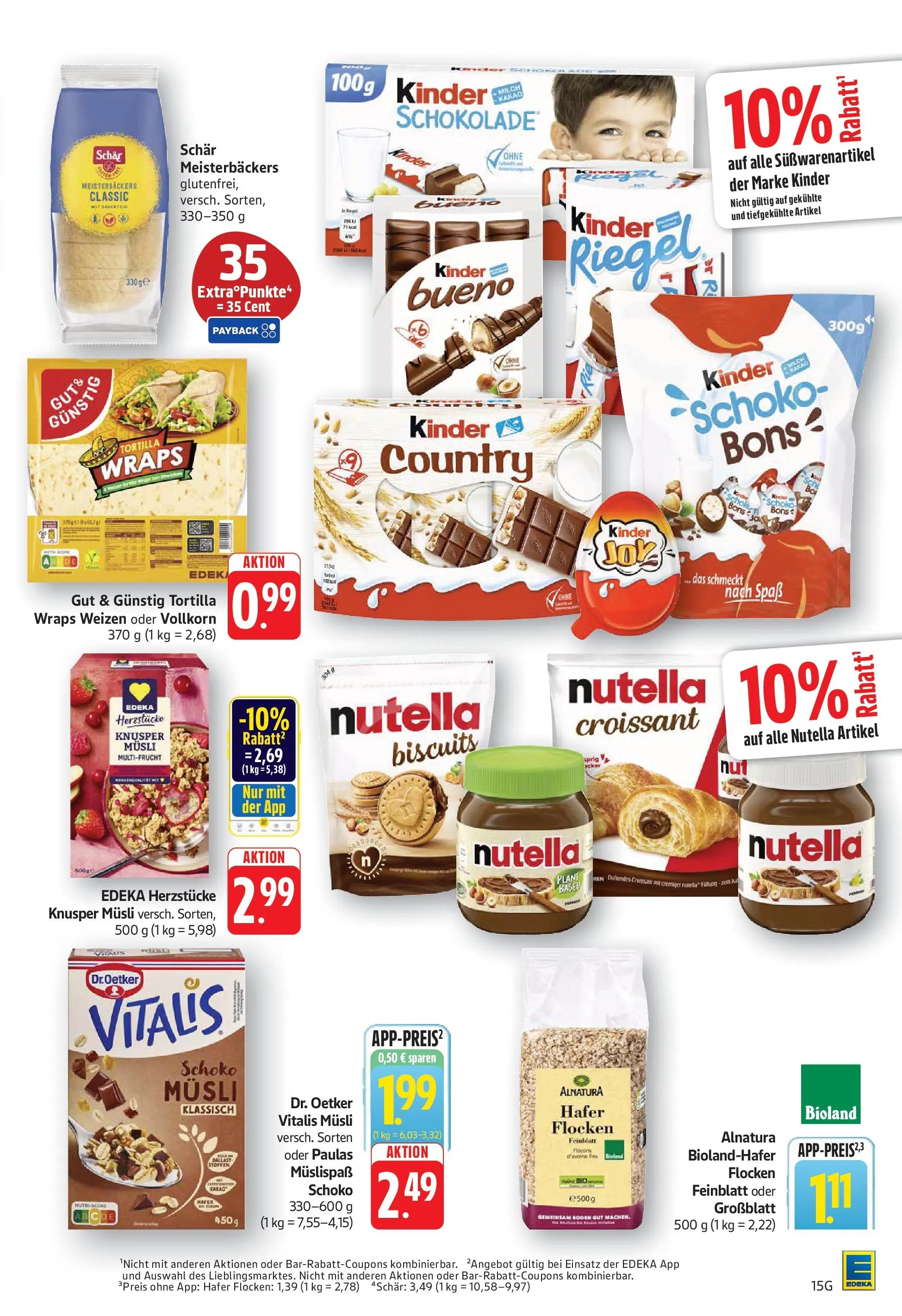 E center Prospekt Göppingen (ab 13.07.2026) zum Blättern | Seite: 15 | Produkte: Musli, Croissant, Flocken, Kinder country