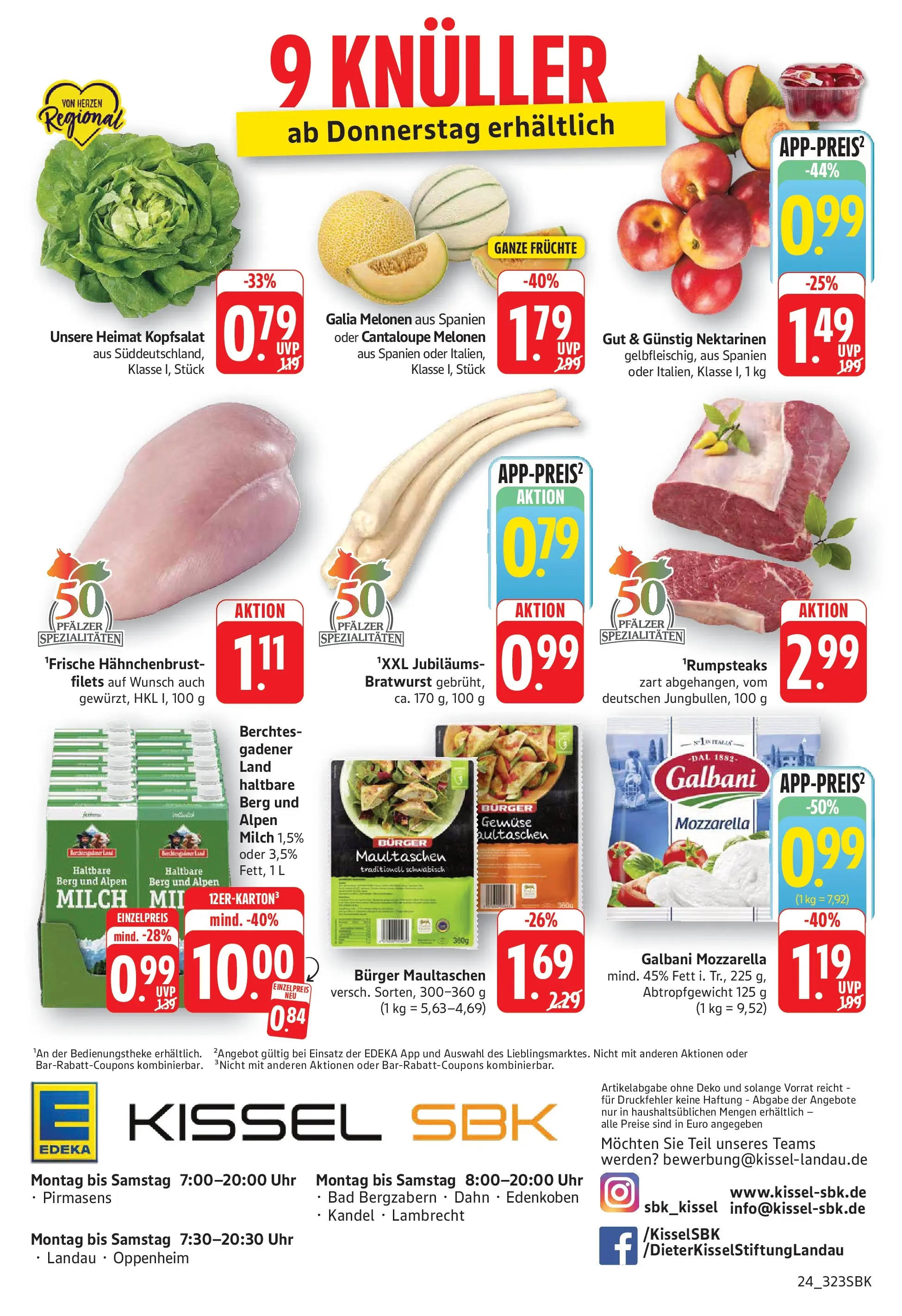 Edeka Prospekt Bad Bergzabern (ab 13.07.2026) » Angebote Online | Seite: 24 | Produkte: Milch, Mozzarella, Maultaschen, Hahnchenbrust