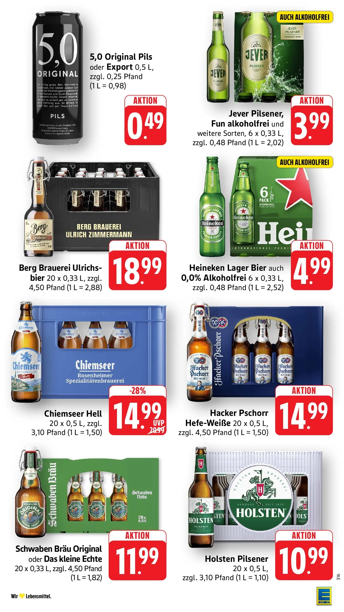 Edeka prospekt Nonnenhorn / Bodensee (ab 12.07.2026) » Angebote Online | Seite: 33 | Produkte: Pils, Holsten, Heineken, Jever