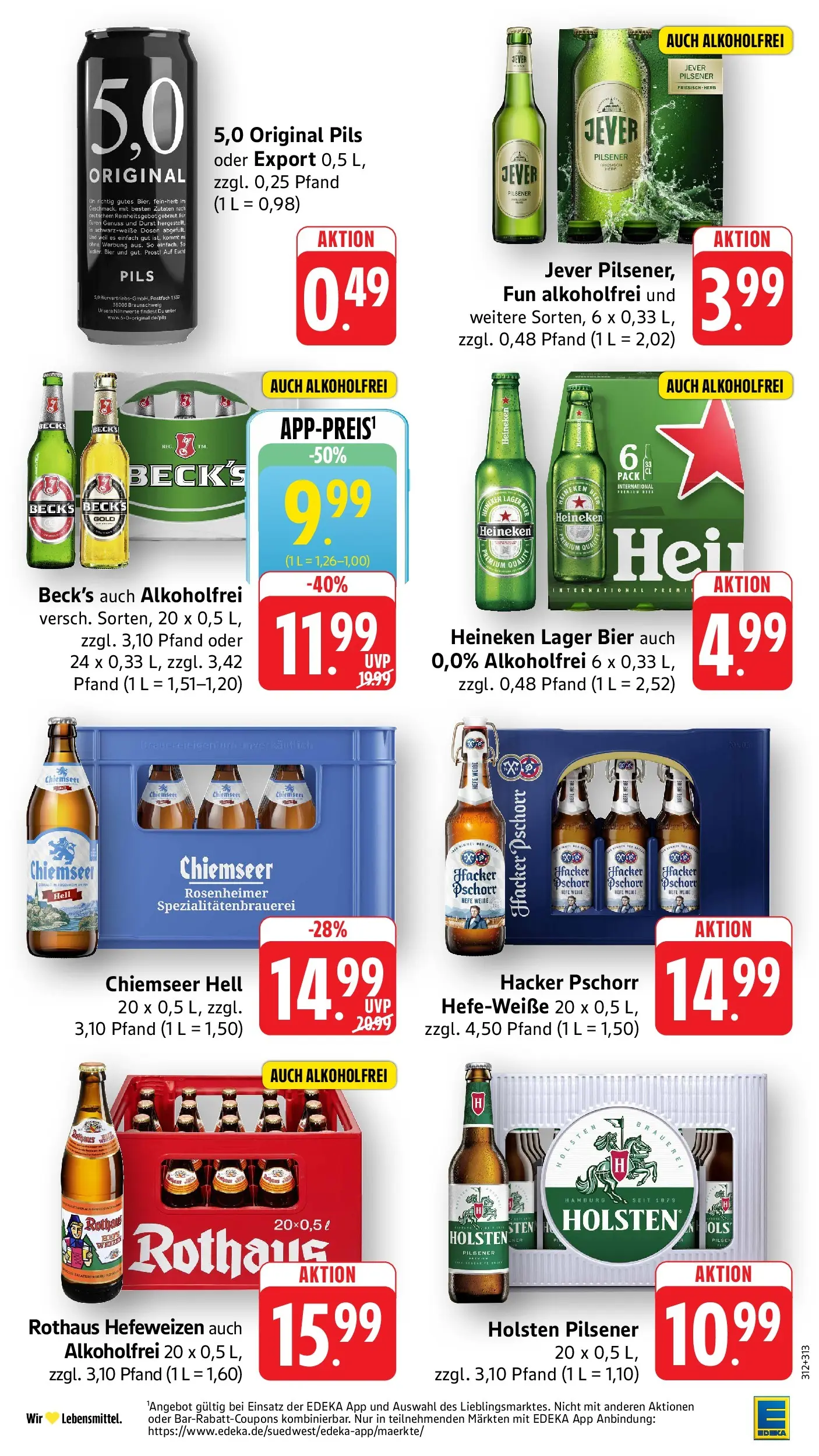 Edeka prospekt Kirchzarten (ab 13.07.2026) » Angebote Online | Seite: 33 | Produkte: Bier, Holsten, Heineken, Jever