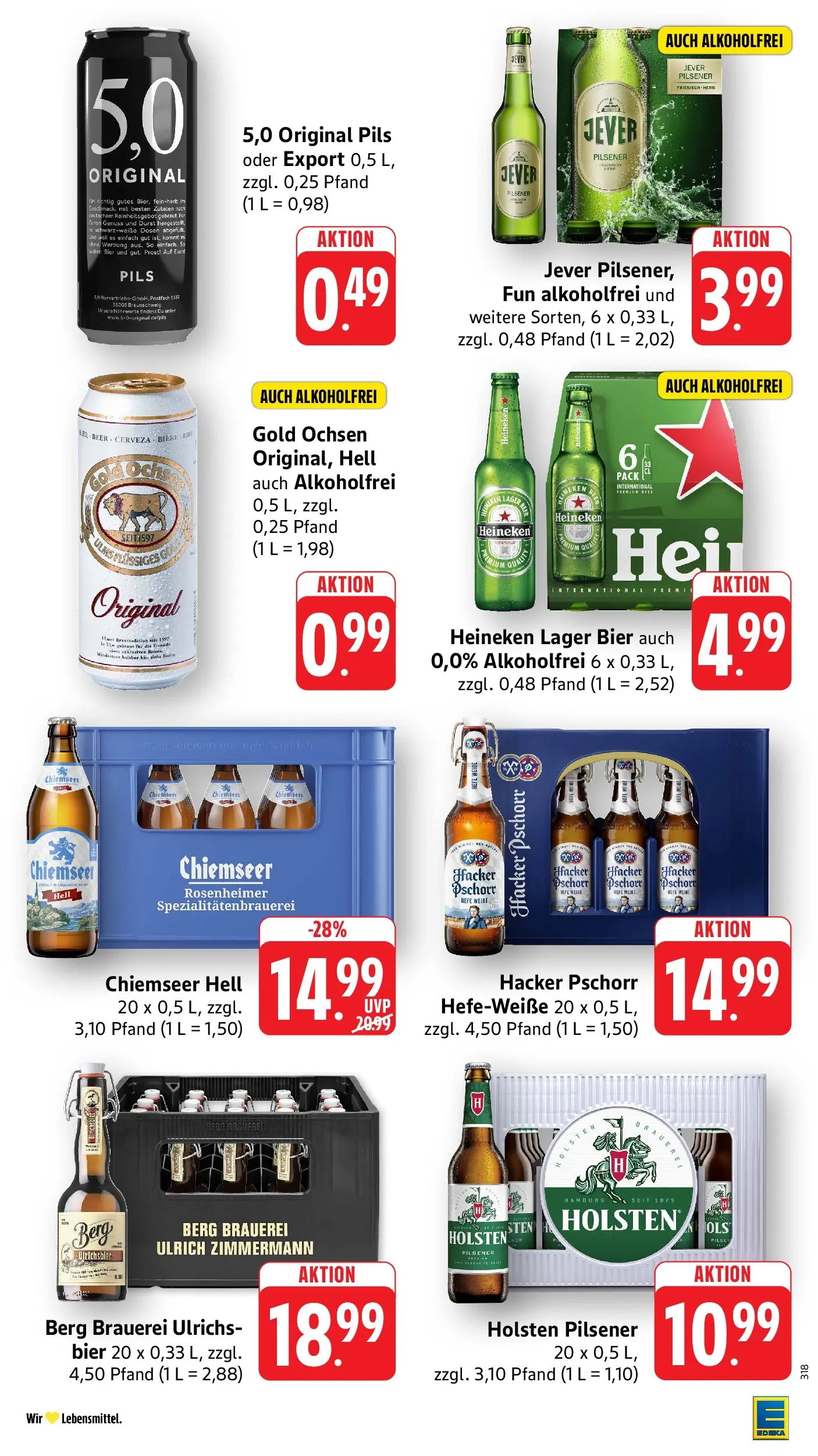 Edeka Prospekt Neu-Ulm (ab 13.07.2026) » Angebote Online | Seite: 33 | Produkte: Bier, Holsten, Heineken, Jever
