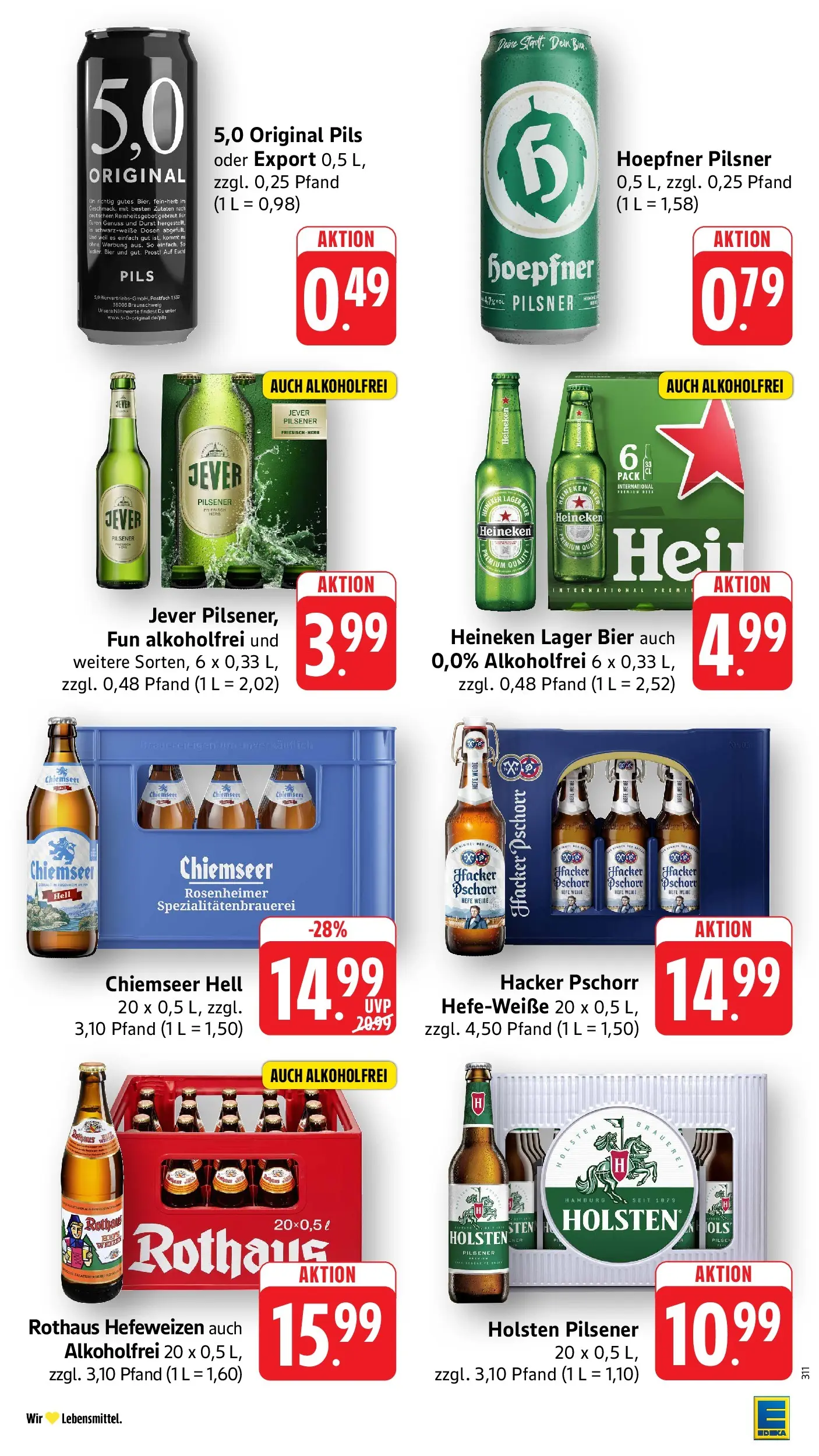 Edeka prospekt Karlsbad-Langensteinbach (ab 13.07.2026) » Angebote Online | Seite: 33 | Produkte: Bier, Pils, Holsten, Jever