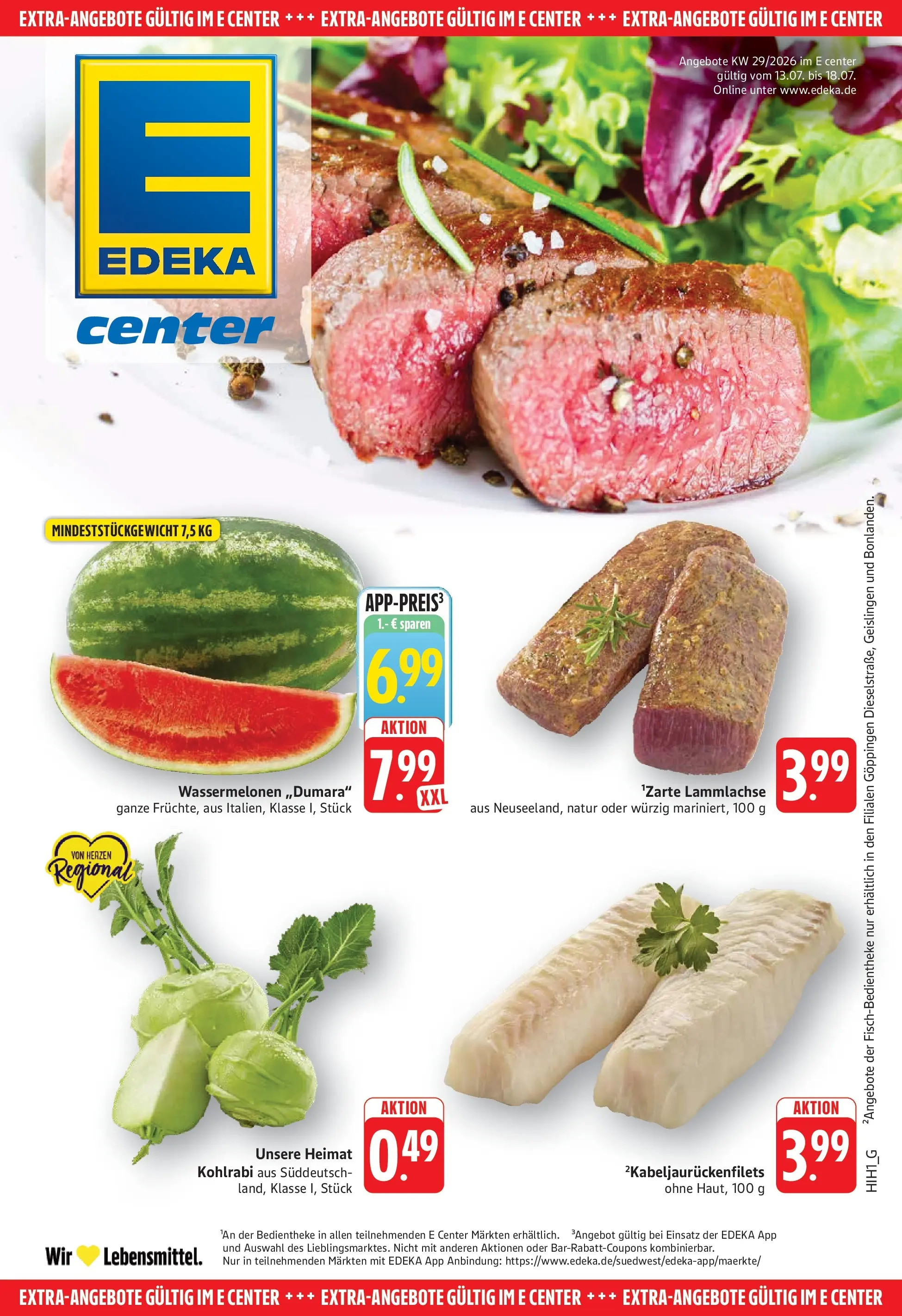 E center Prospekt Eislingen (ab 13.07.2026) zum Blättern | Seite: 25 | Produkte: Kohlrabi