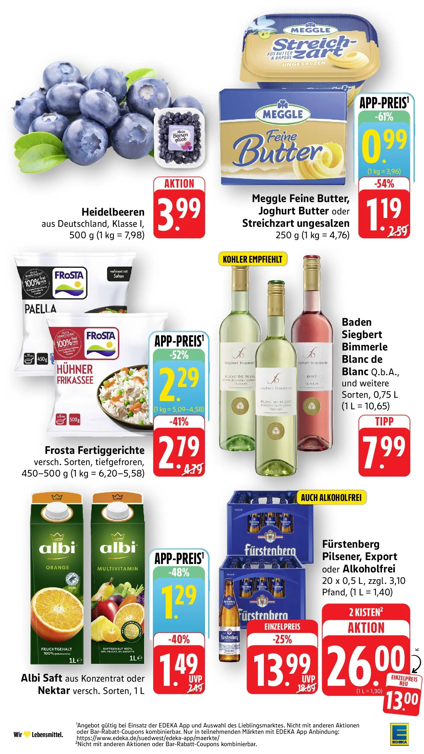 Edeka Prospekt Lahr (ab 13.07.2026) » Angebote Online | Seite: 2 | Produkte: Butter, Rapsöl, Heidelbeeren, Fertiggerichte