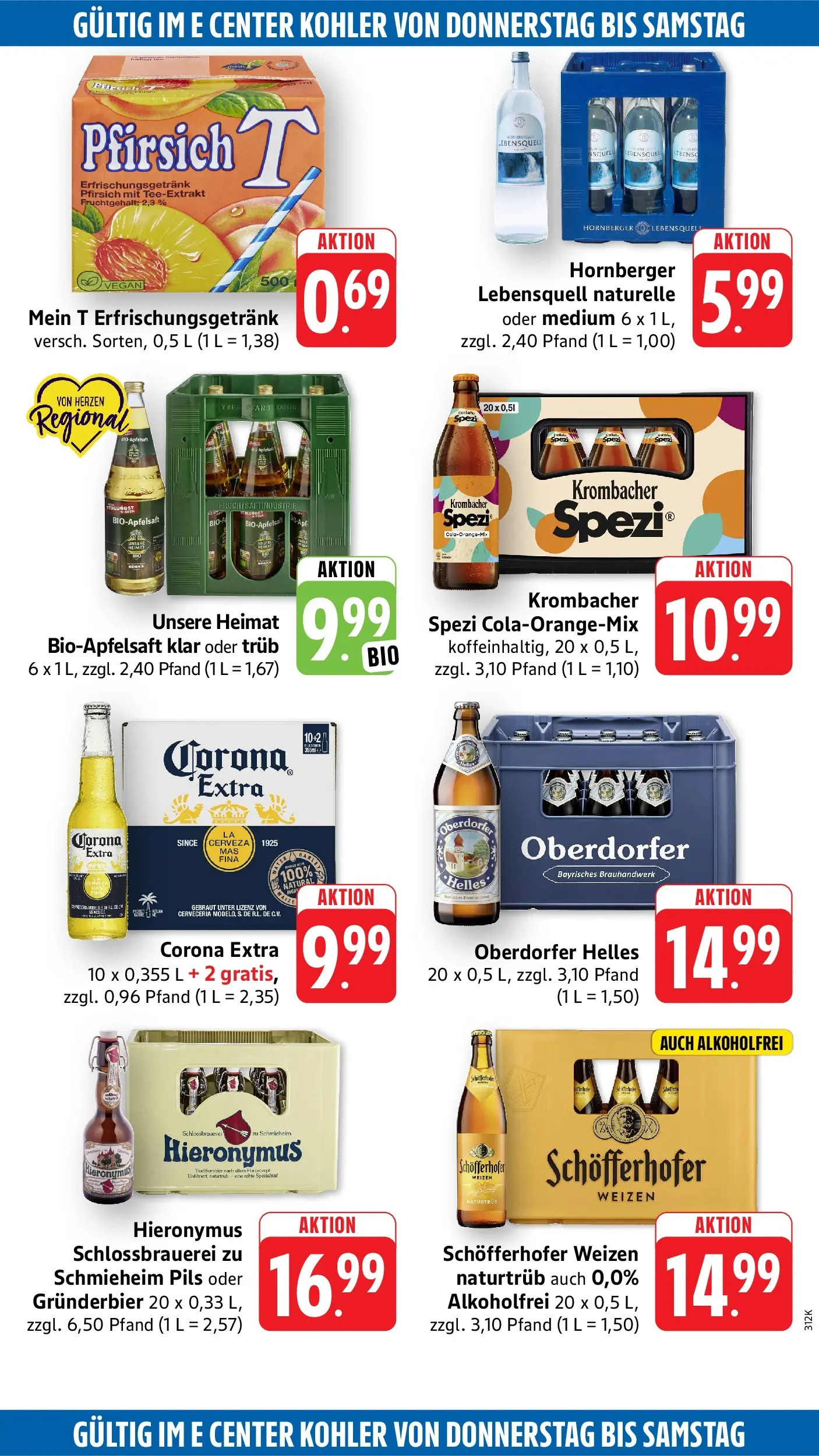Edeka Prospekt Lahr (ab 13.07.2026) » Angebote Online | Seite: 52 | Produkte: Bier, Apfelsaft, Pfirsich, Krombacher
