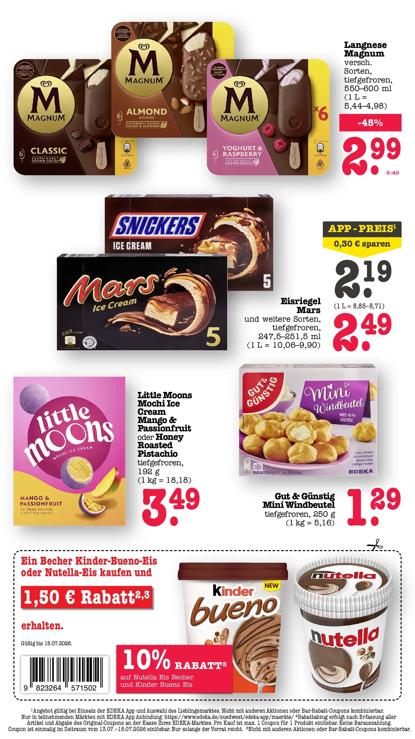 E center Prospekt Achern (ab 13.07.2026) zum Blättern | Seite: 35 | Produkte: Snickers, Mars, Nutella, Mochi E center Prospekt Achern (ab 13.07.2026) zum Blättern | Seite: 35 | Produkte: Snickers, Mars, Nutella, Mochi