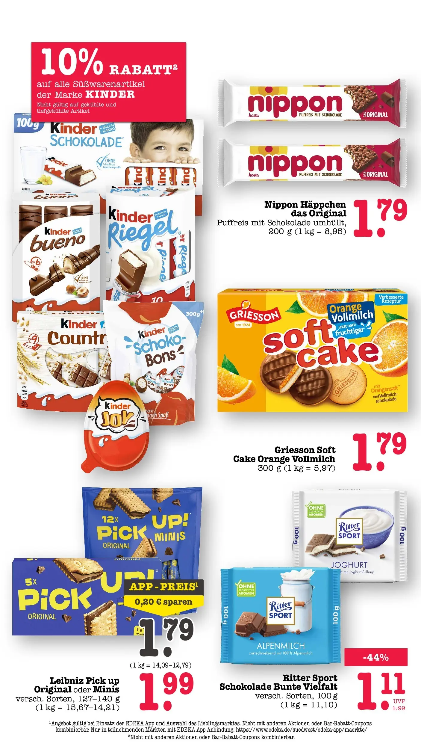 E center Prospekt Achern (ab 13.07.2026) zum Blättern | Seite: 44 | Produkte: Kinder schokolade, Schokolade, Ritter sport, Orangensaft E center Prospekt Achern (ab 13.07.2026) zum Blättern | Seite: 44 | Produkte: Kinder schokolade, Schokolade, Ritter sport, Orangensaft