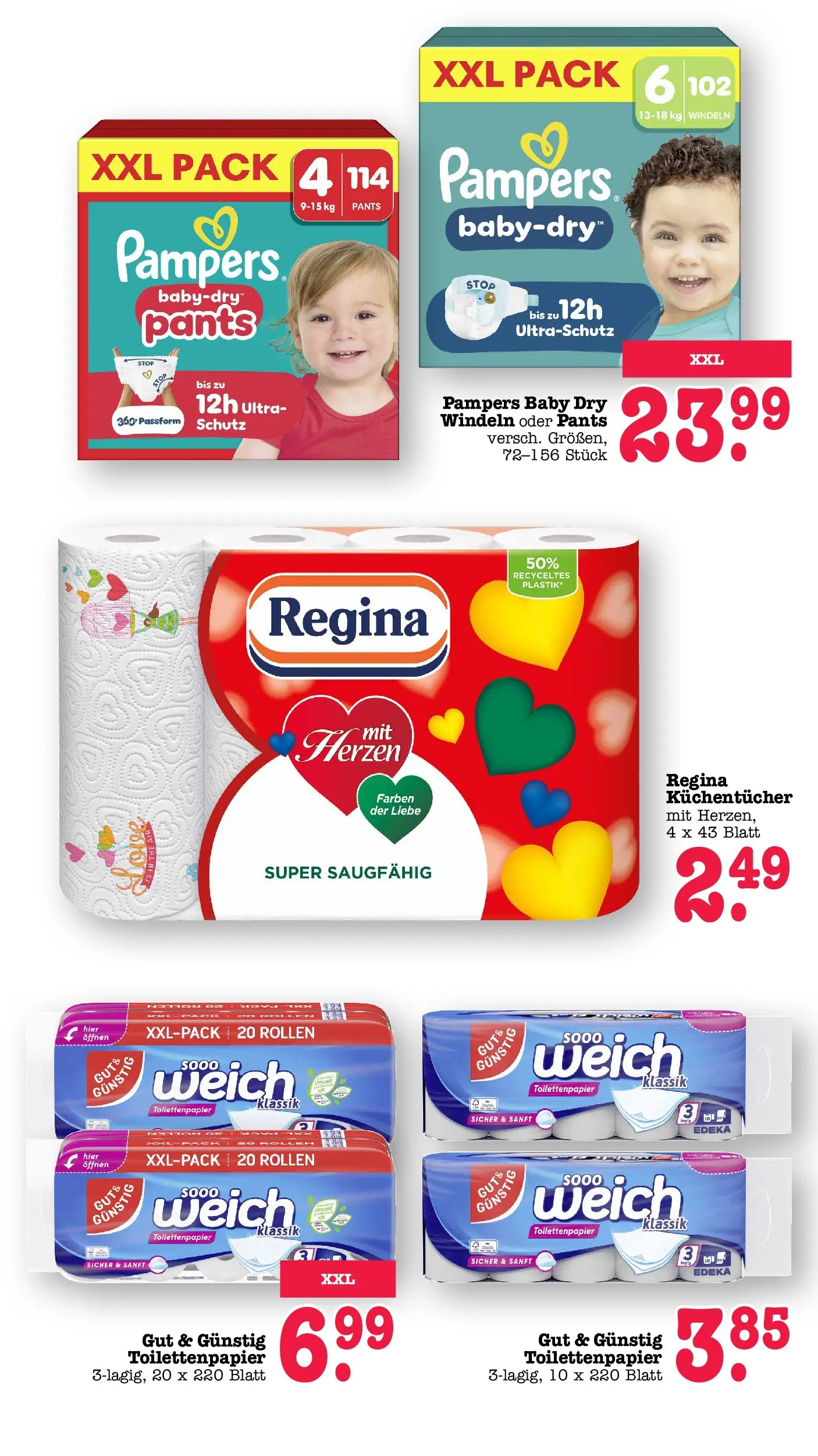 E center Prospekt Achern (ab 13.07.2026) zum Blättern | Seite: 60 | Produkte: Pampers, Toilettenpapier E center Prospekt Achern (ab 13.07.2026) zum Blättern | Seite: 60 | Produkte: Pampers, Toilettenpapier