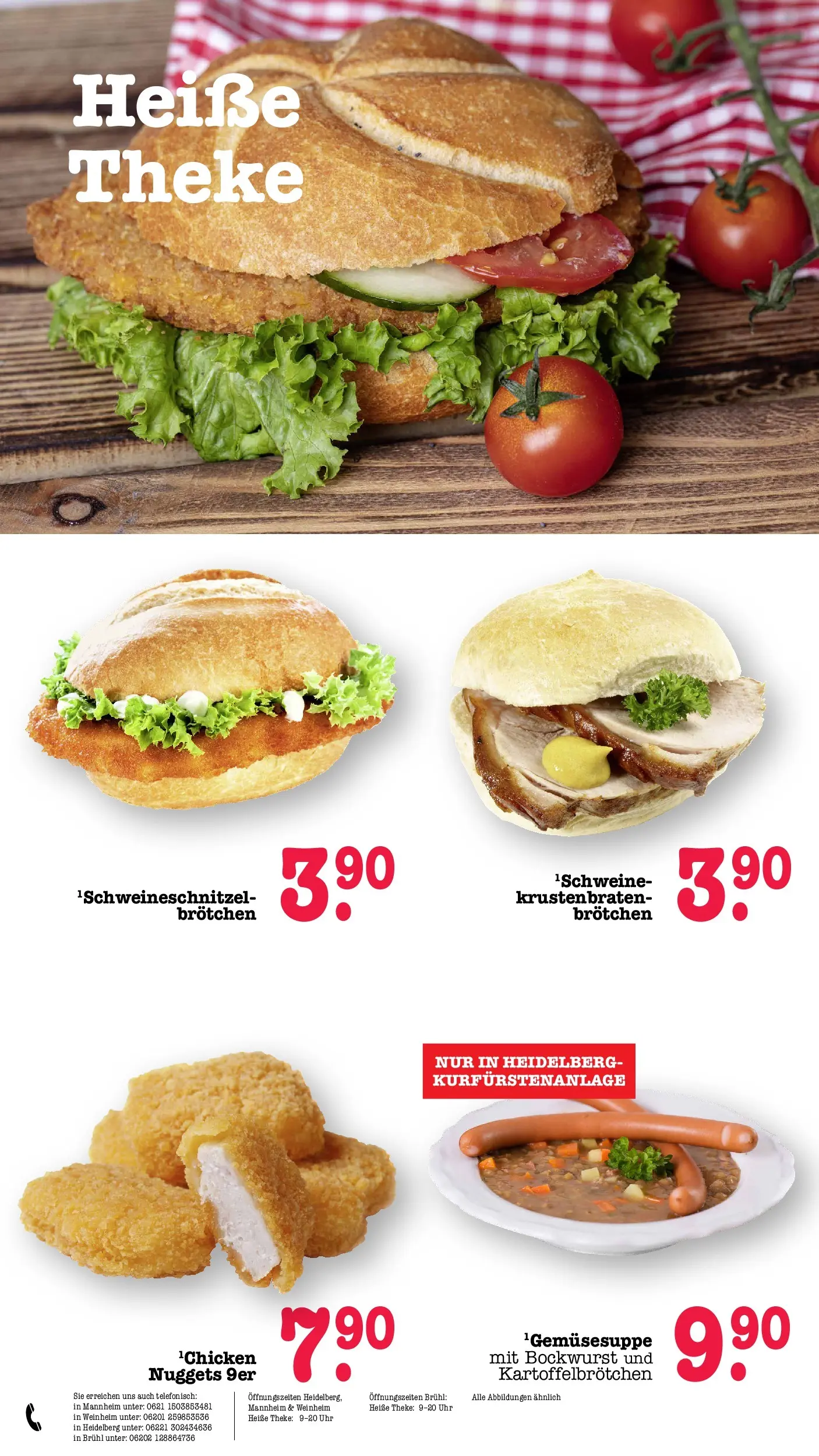 E center Prospekt Heidelberg (ab 13.07.2026) zum Blättern | Seite: 18 | Produkte: Bockwurst, Theke, Krustenbraten, Uhr E center Prospekt Heidelberg (ab 13.07.2026) zum Blättern | Seite: 18 | Produkte: Bockwurst, Theke, Krustenbraten, Uhr