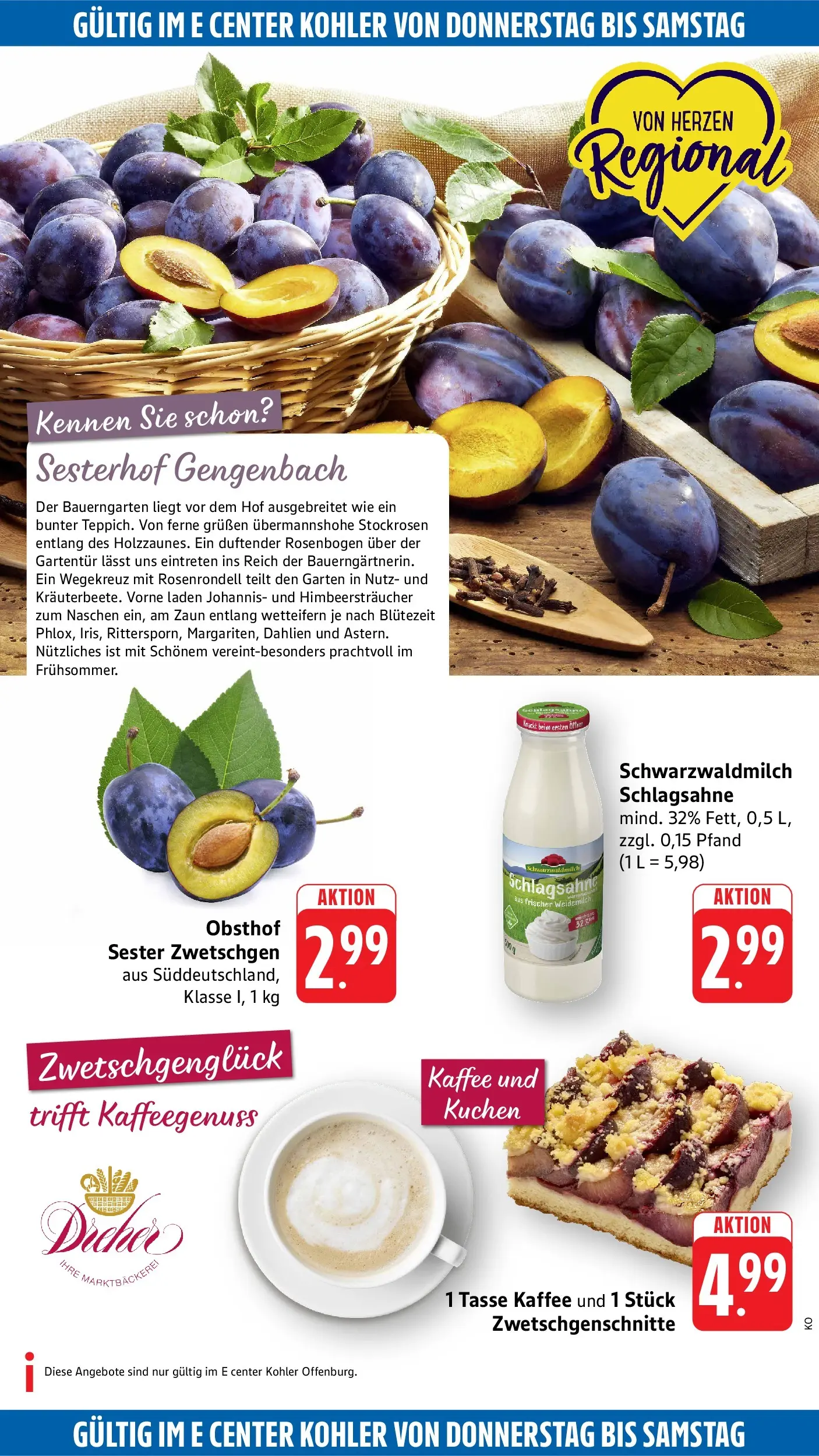 Edeka Prospekt Offenburg (ab 13.07.2026) » Angebote Online | Seite: 51 | Produkte: Schlagsahne, Kaffee, Zwetschgen, Kuchen