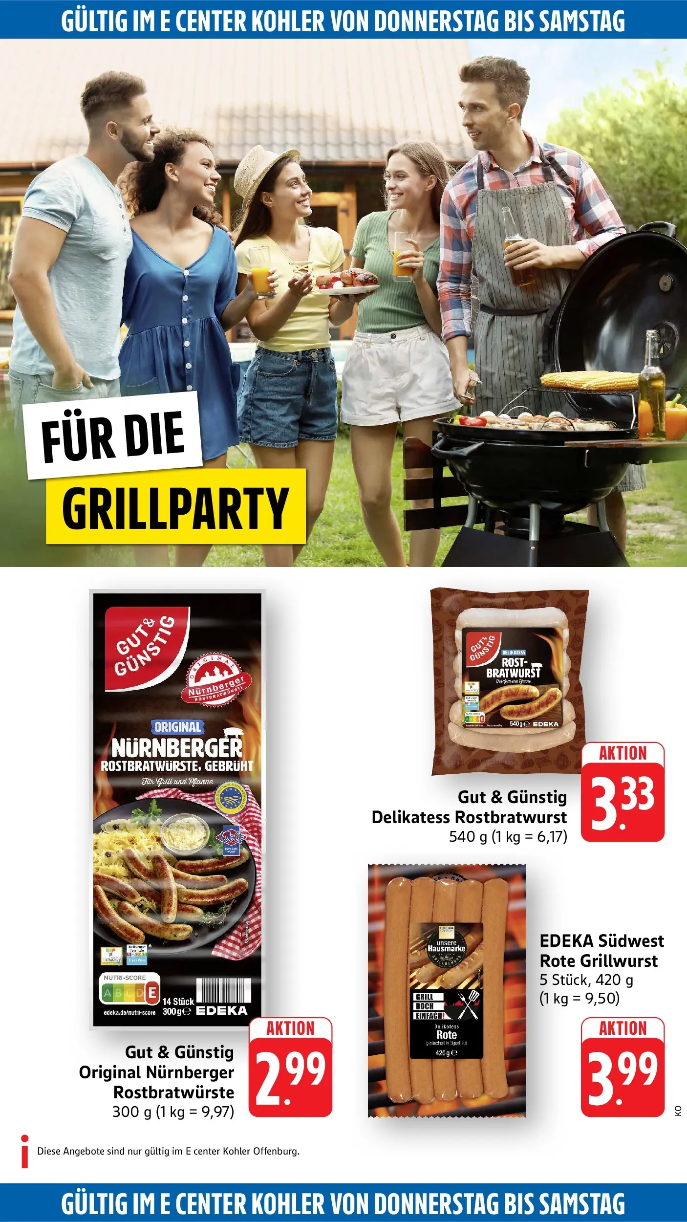 Edeka Prospekt Offenburg (ab 13.07.2026) » Angebote Online | Seite: 56 | Produkte: Grill, Bratwurst