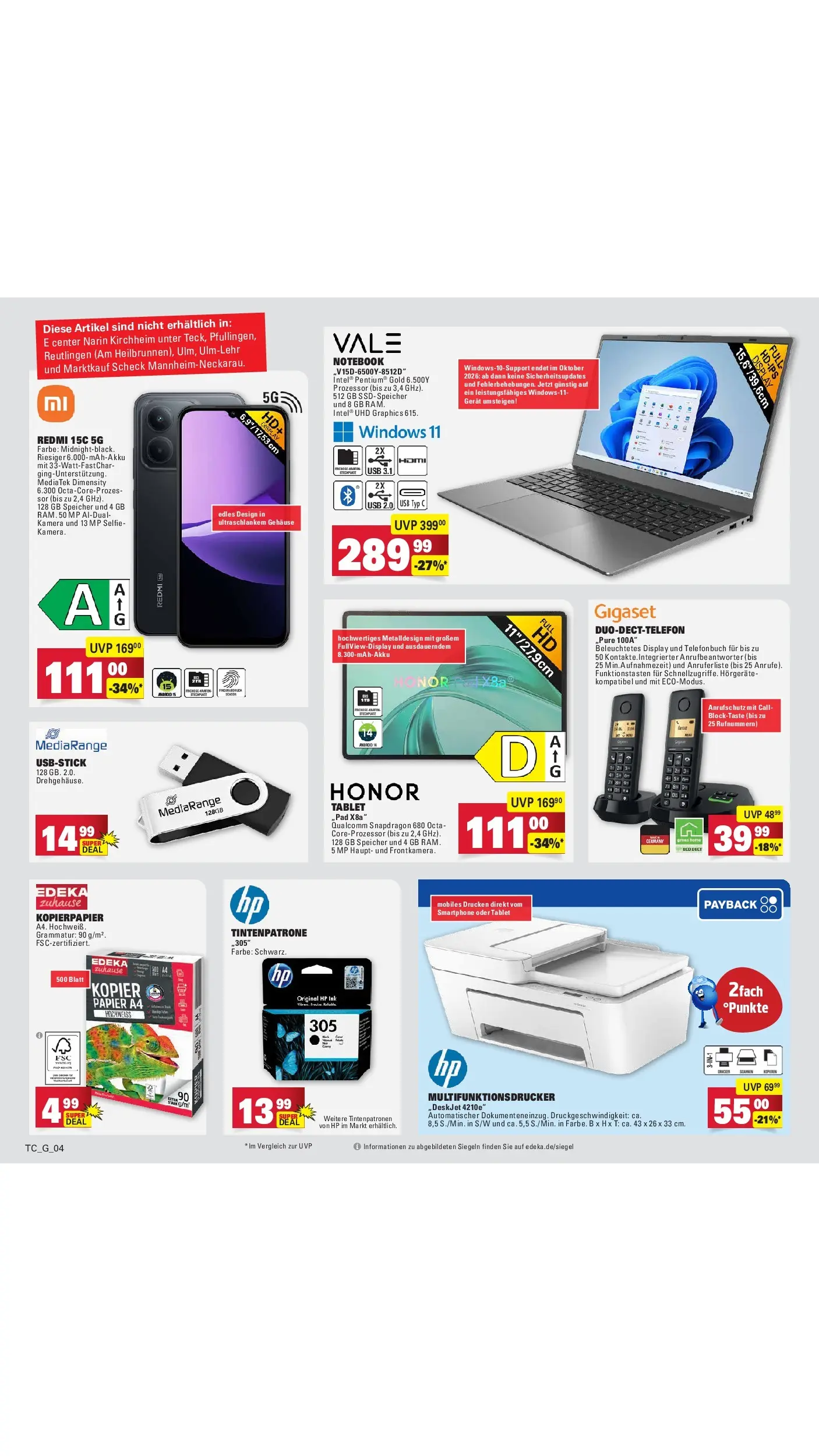 E center Prospekt Sinzheim (ab 13.07.2026) zum Blättern | Seite: 89 | Produkte: Kamera, HP, USB, Notebook E center Prospekt Sinzheim (ab 13.07.2026) zum Blättern | Seite: 89 | Produkte: Kamera, HP, USB, Notebook