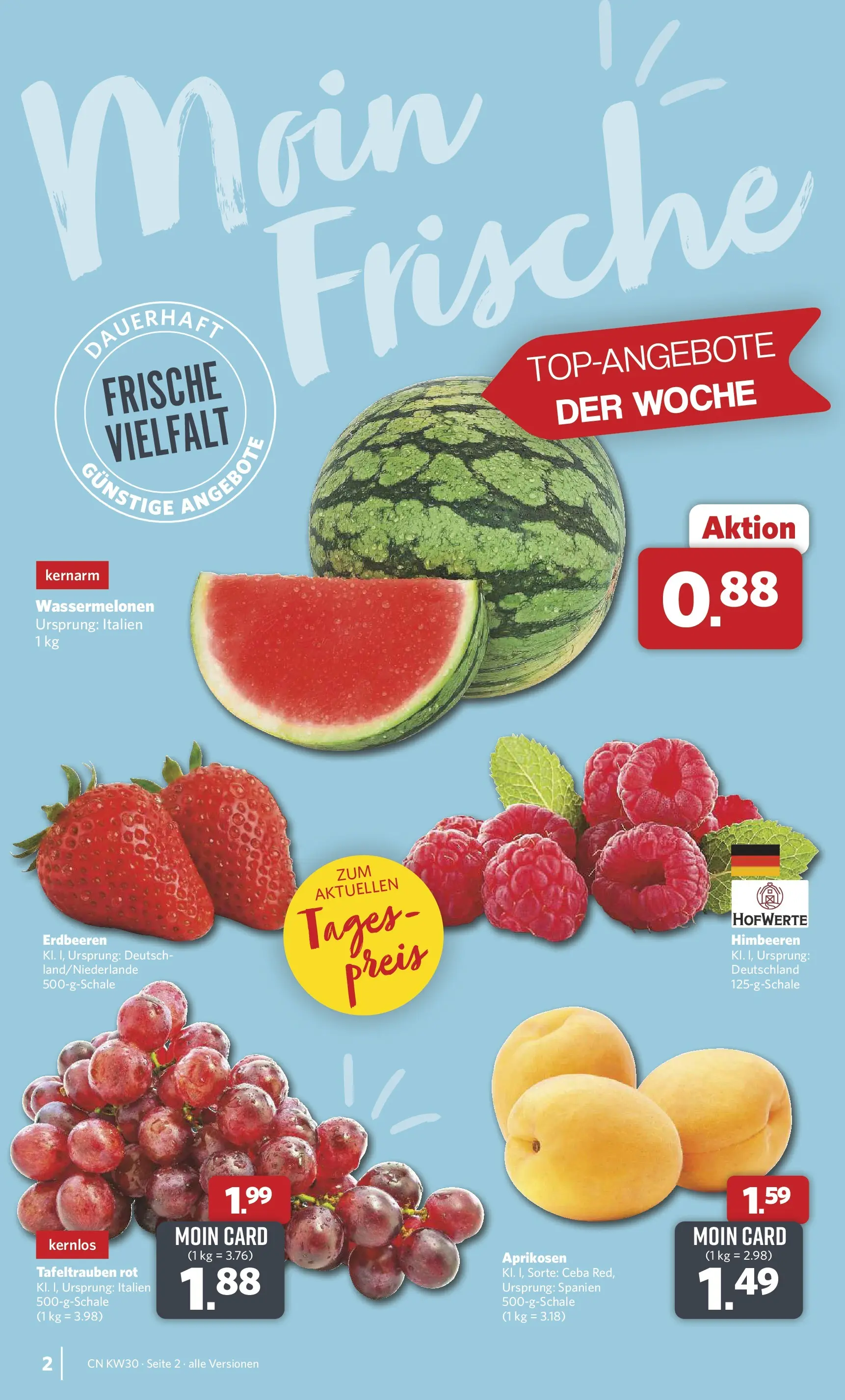 Combi Prospekt Weener (ab 20.07.2026) zum Blättern | Seite: 2 | Produkte: Himbeeren, Erdbeeren