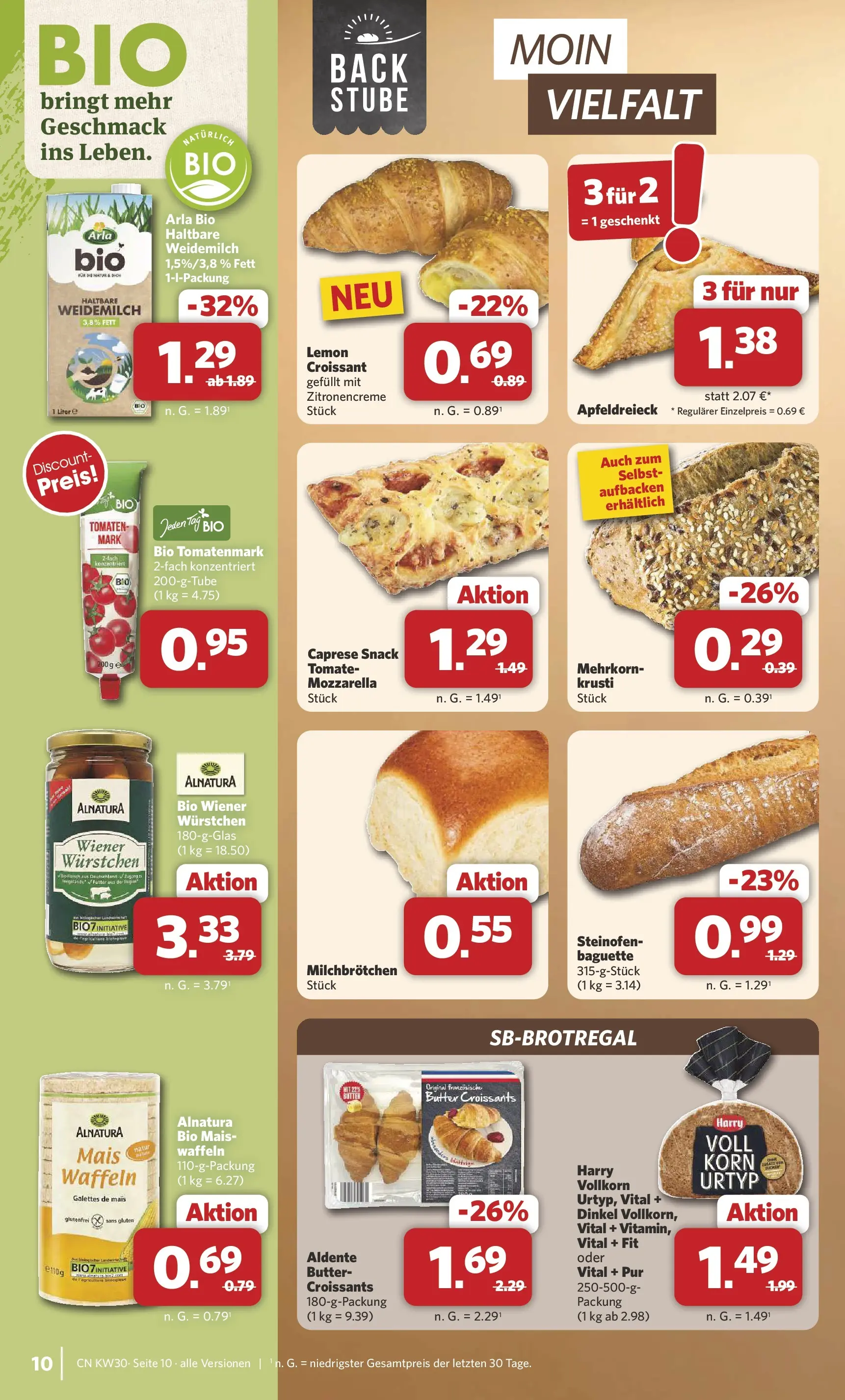 Combi Prospekt Weener (ab 20.07.2026) zum Blättern | Seite: 10 | Produkte: Mozzarella, Baguette, Tomaten, Waffeln