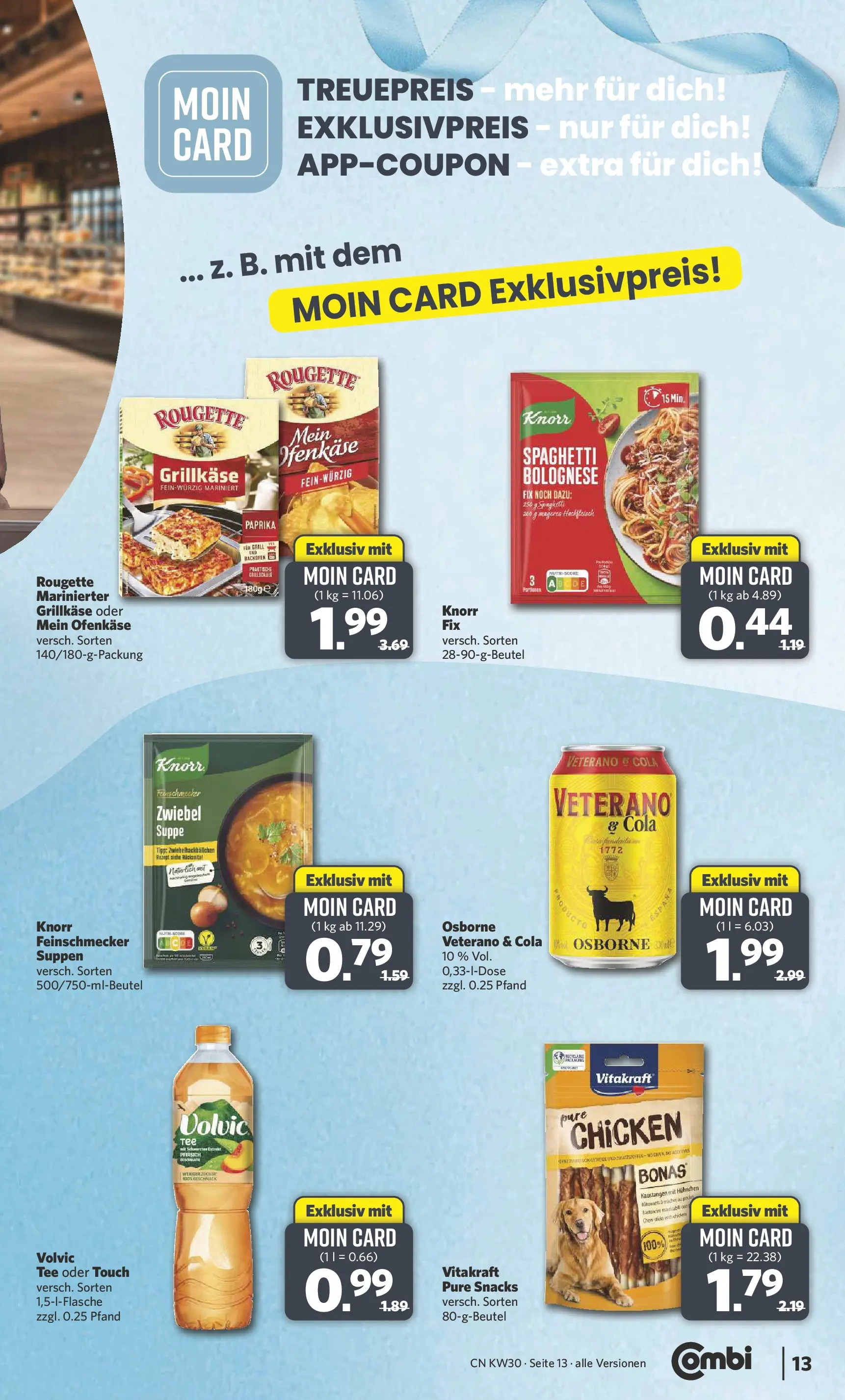 Combi Prospekt Weener (ab 20.07.2026) zum Blättern | Seite: 13 | Produkte: Osborne, Paprika, Pfirsich, Tee