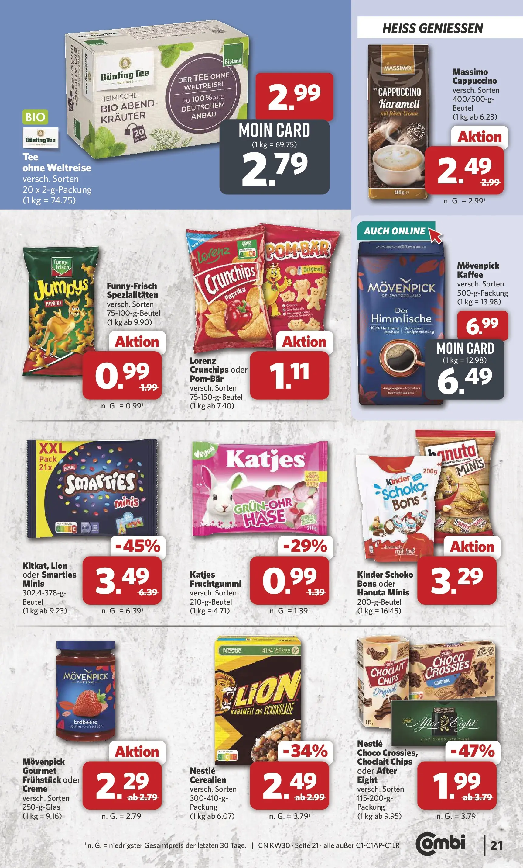 Combi Prospekt Altenbeken (ab 20.07.2026) zum Blättern | Seite: 21 | Produkte: Kaffee, Schokolade, Katjes, Chips