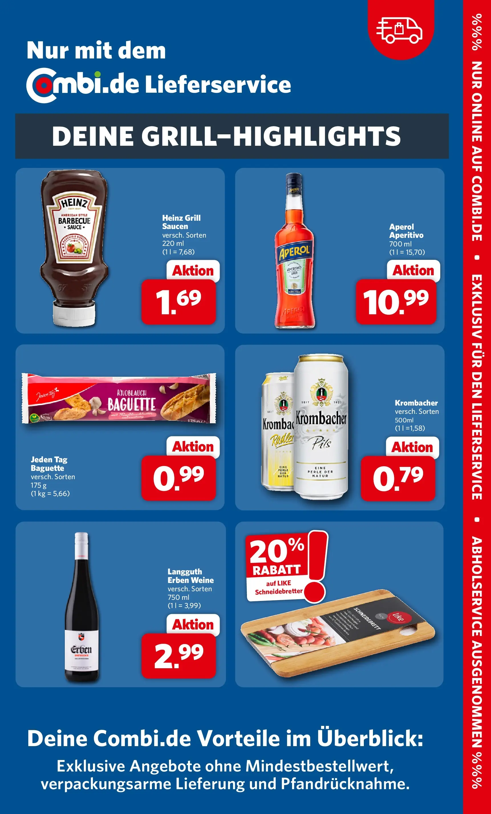 Combi Prospekt Weener (ab 20.07.2026) zum Blättern | Seite: 35 | Produkte: Grill, Baguette, Krombacher, Aperol