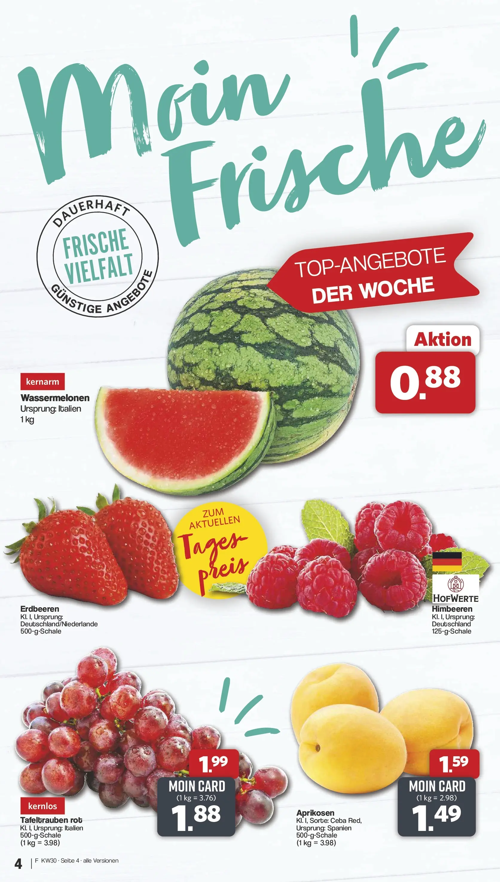Famila Nordwest Wochenangebote (ab 20.07.2026) zum Blättern | Seite: 4 | Produkte: Himbeeren, Erdbeeren