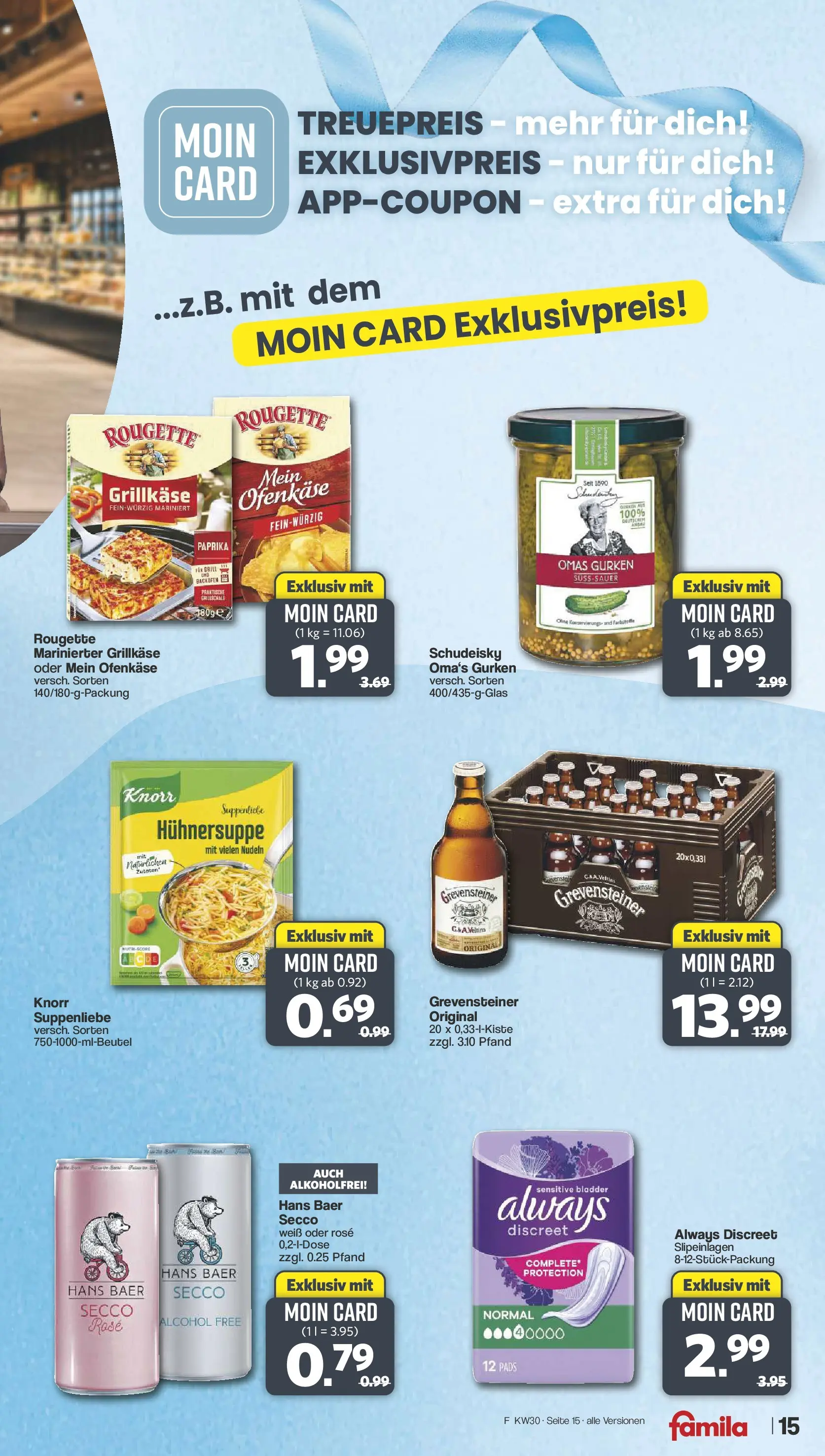 Famila Nordwest Wochenangebote (ab 20.07.2026) zum Blättern | Seite: 15 | Produkte: Knorr, Paprika, Gurken, Veltins