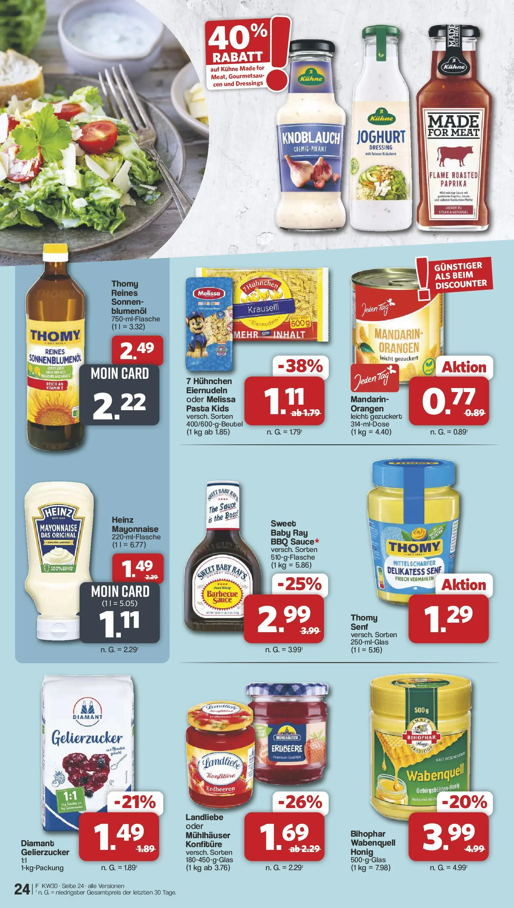 Famila Nordwest Wochenangebote (ab 20.07.2026) zum Blättern | Seite: 24 | Produkte: Sonnenblumenol, Dressing, Paprika, Knoblauch