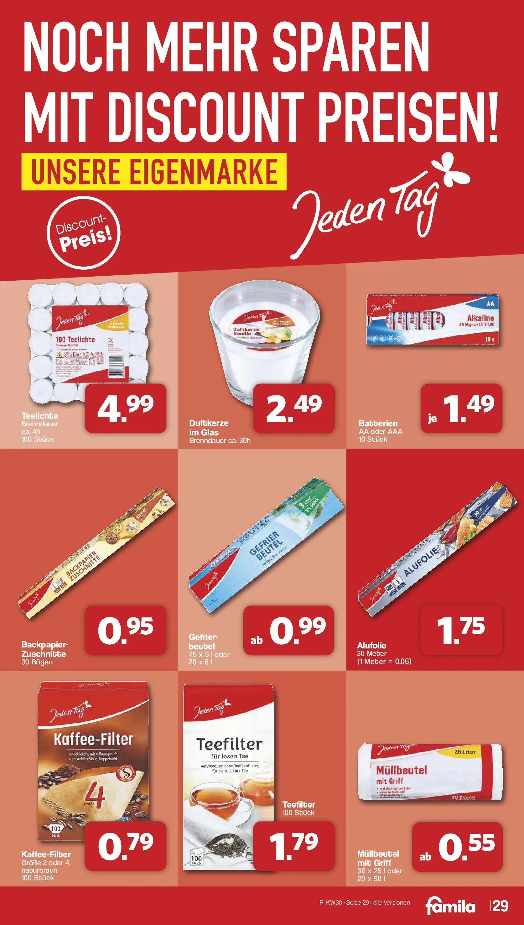 Famila Nordwest Wochenangebote (ab 20.07.2026) zum Blättern | Seite: 29 | Produkte: Batterien, Tee