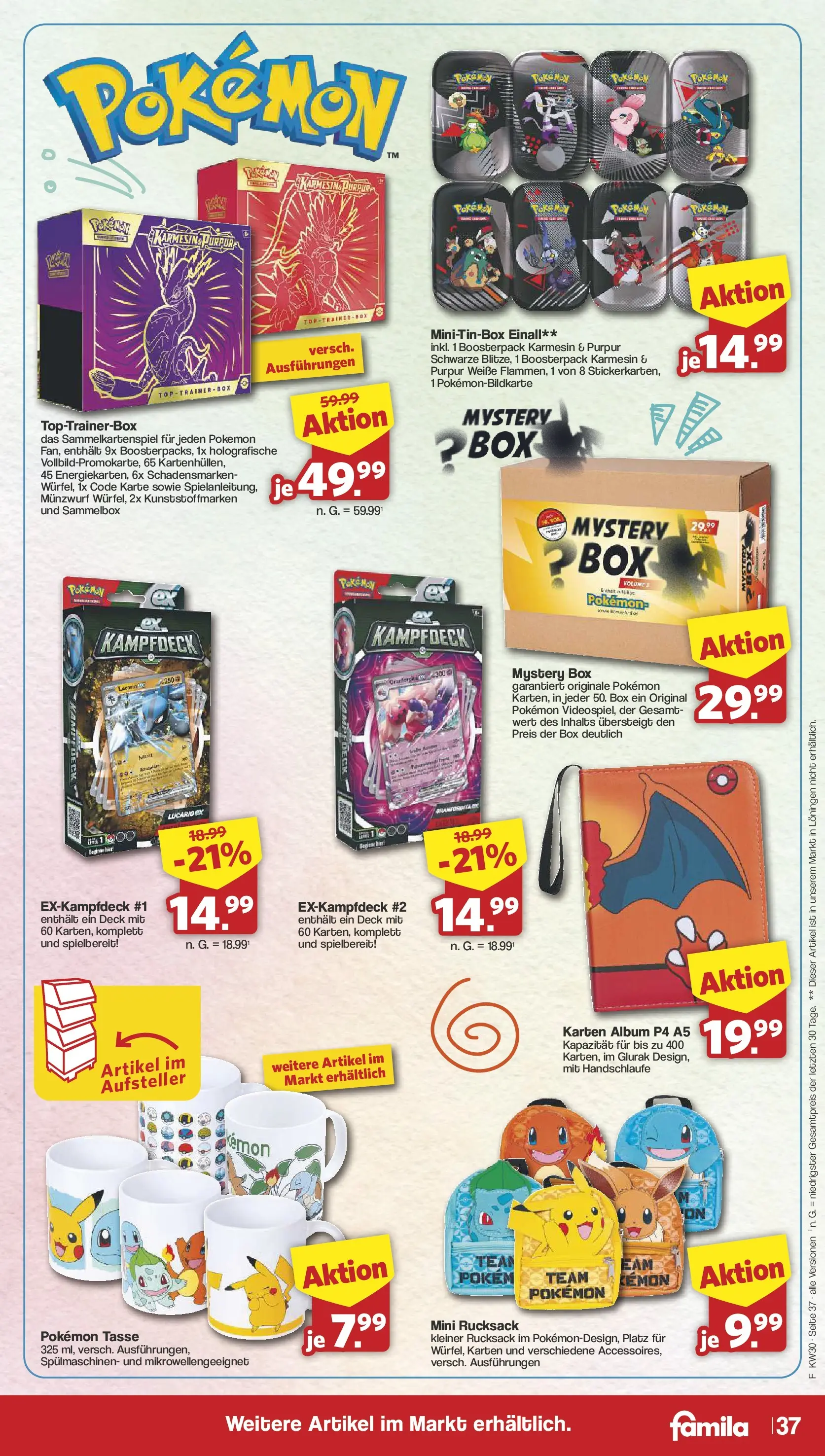 Famila Nordwest Wochenangebote (ab 20.07.2026) zum Blättern | Seite: 39 | Produkte: Top, Box, Rucksack