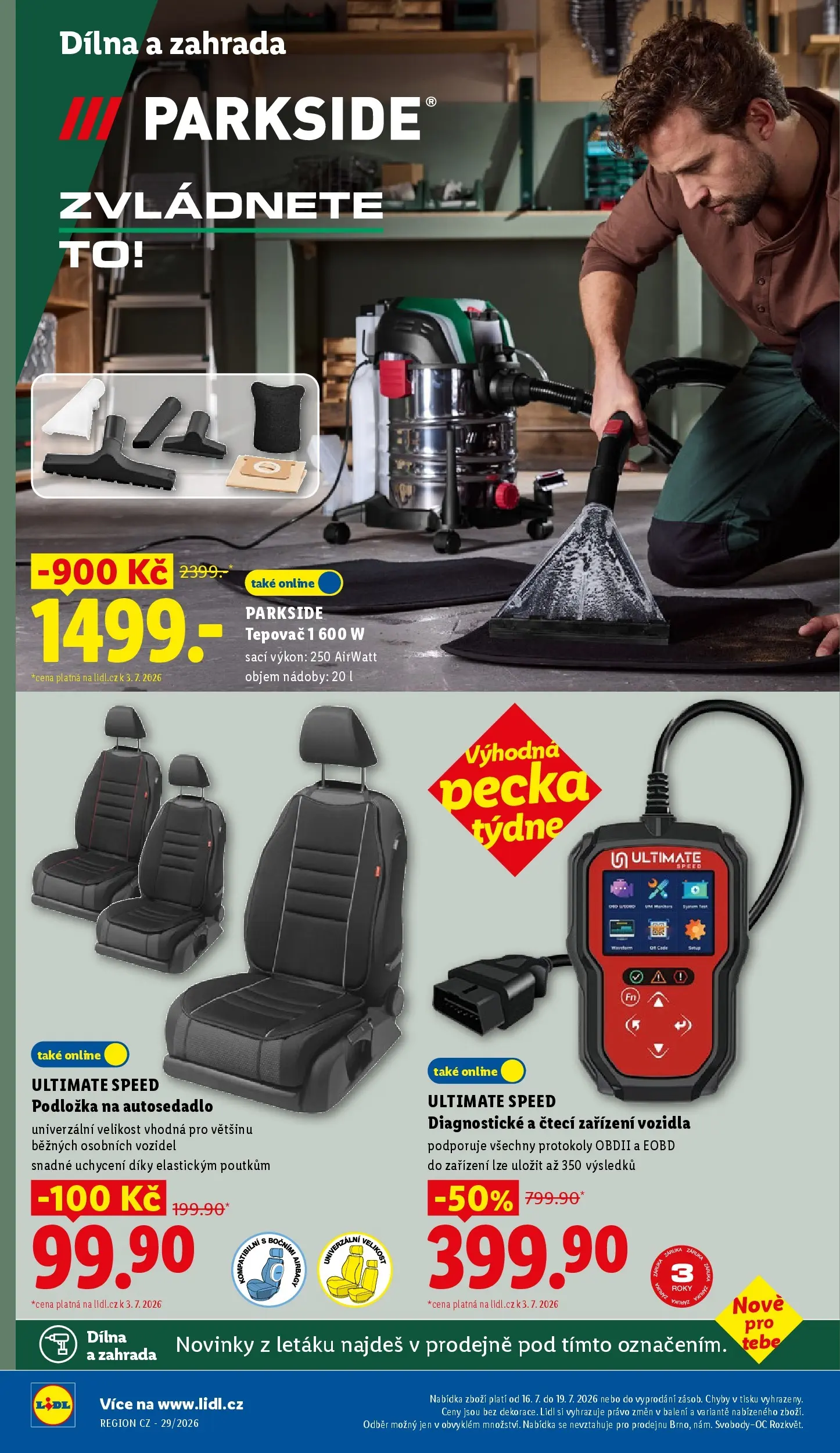 Lidl leták od 12.07.2026 - Nový akční leták | Strana: 14 | Produkty: Parkside, Zahrada, Ultimate Speed