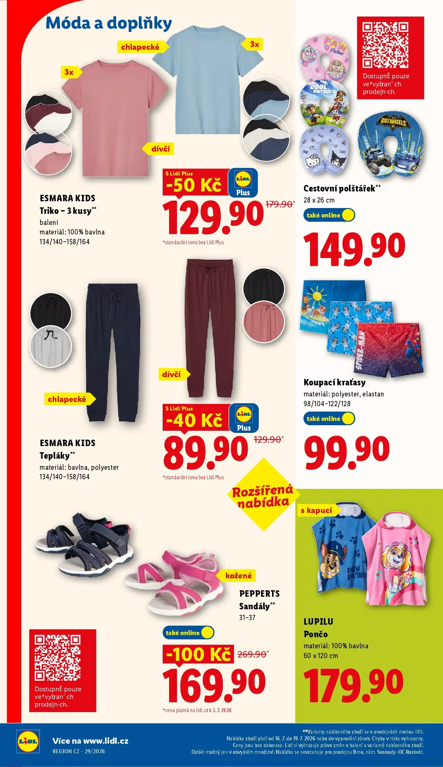 Lidl leták od 12.07.2026 - Nový akční leták | Strana: 21 | Produkty: Kraťasy, Sandály, Tepláky, Pončo