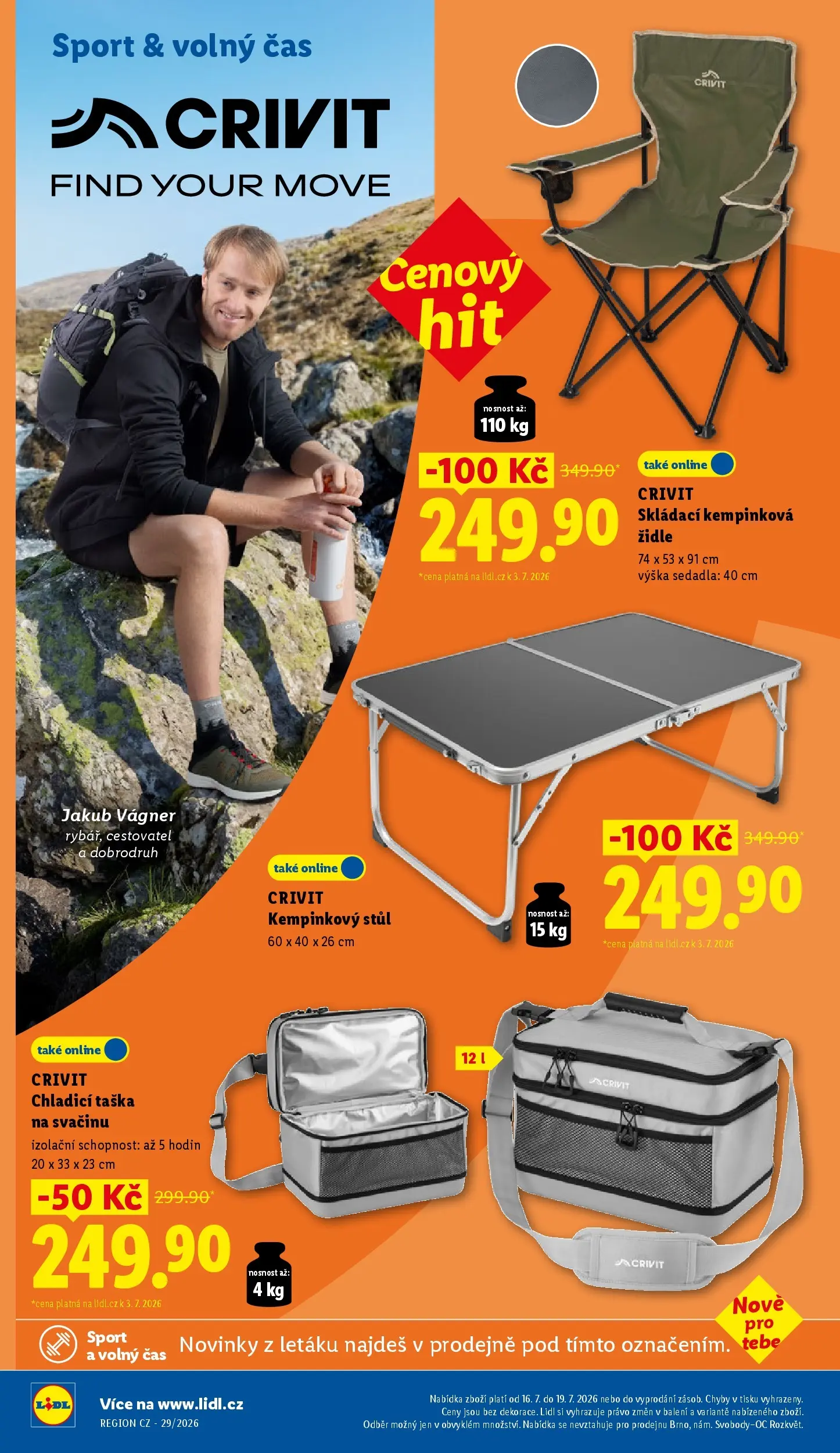Lidl leták od 12.07.2026 - Nový akční leták | Strana: 22 | Produkty: Taška, Chladící taška, Stůl, Židle