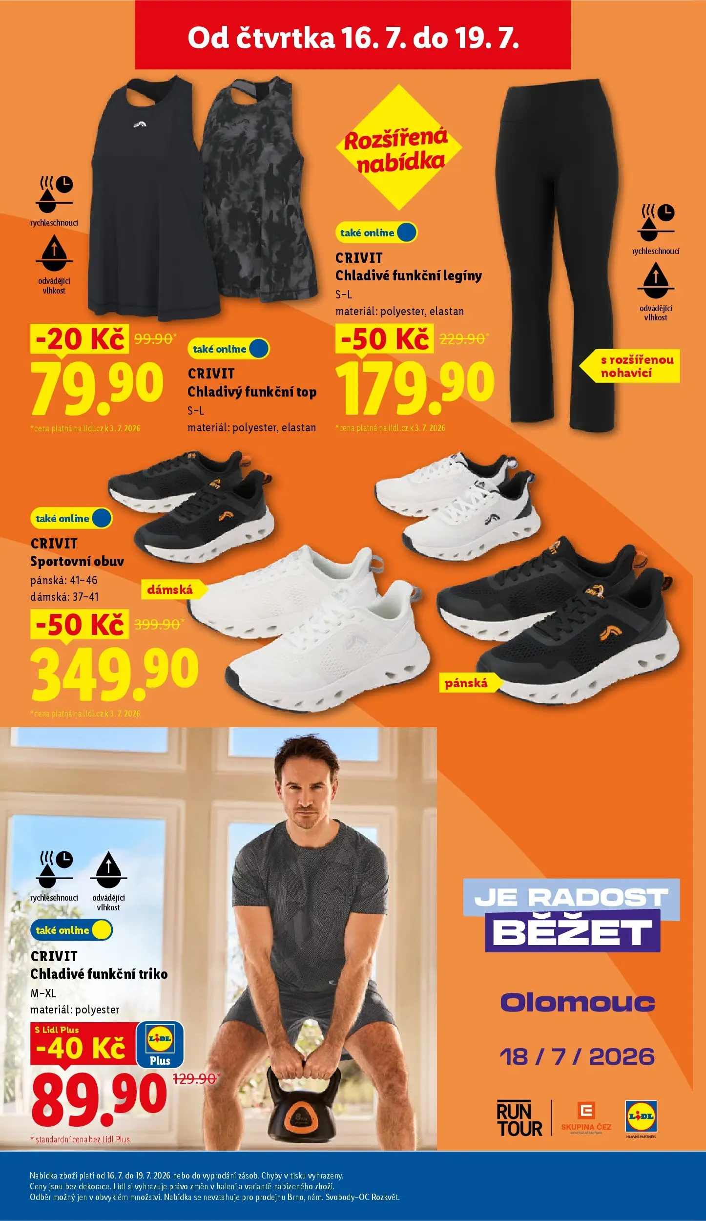 Lidl leták od 12.07.2026 - Nový akční leták | Strana: 25 | Produkty: Legíny, Obuv, Funkční triko