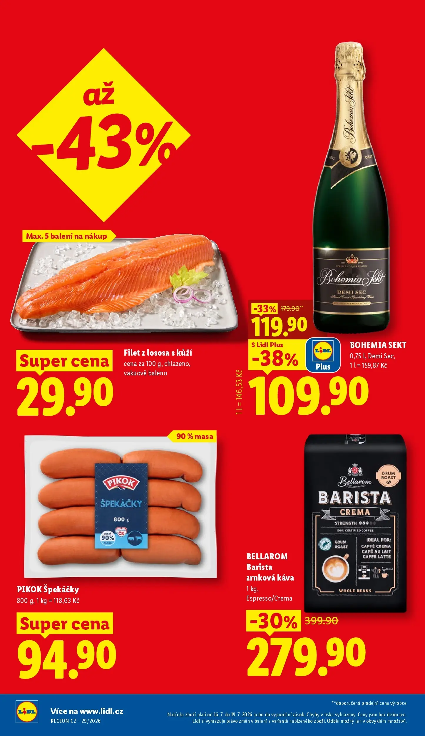Lidl leták od 15.07.2026 - Nový akční leták | Strana: 4 | Produkty: Cafe au lait, Barista crema, Filet, Bellarom