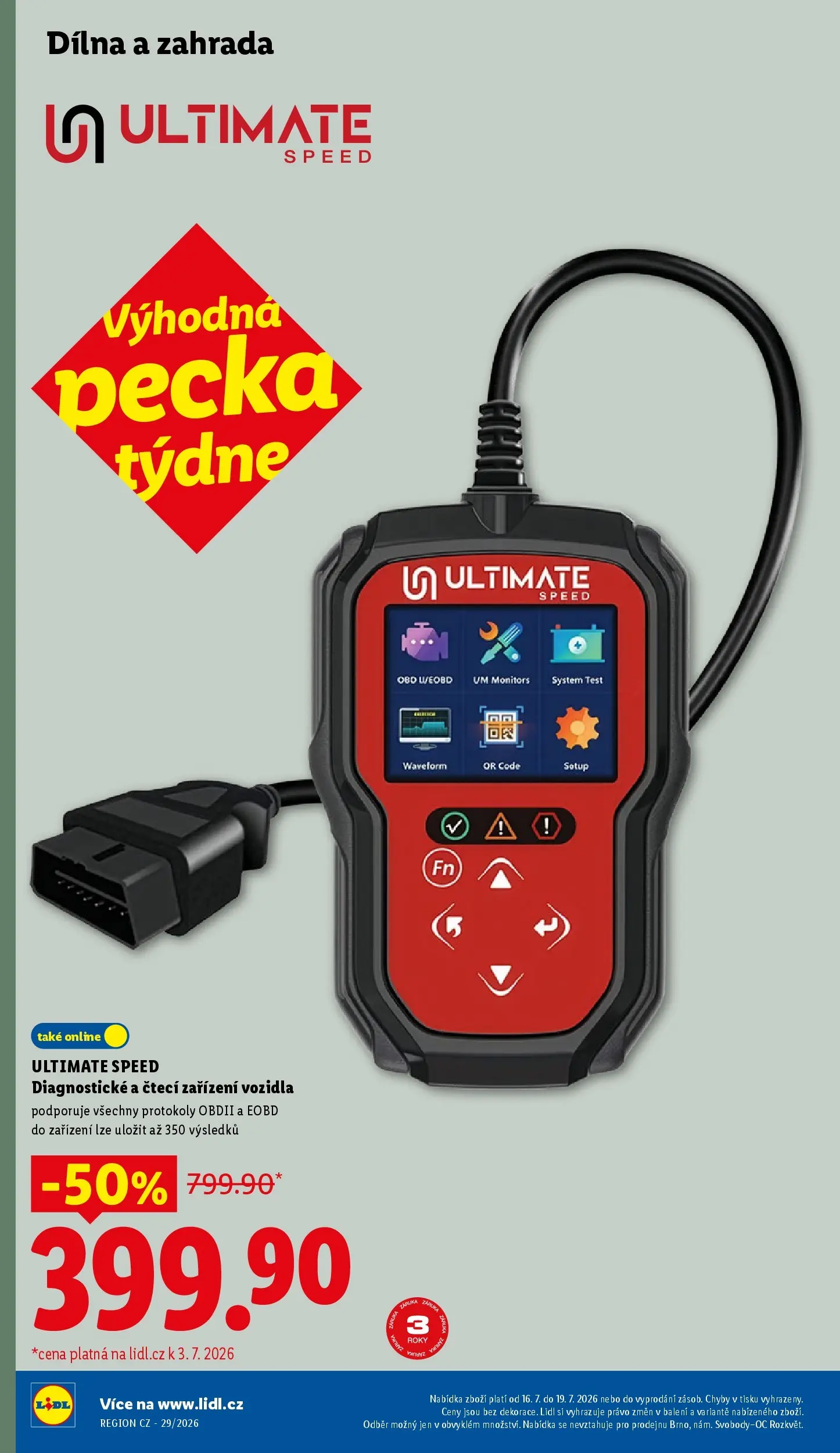 Lidl leták od 15.07.2026 - Nový akční leták | Strana: 12 | Produkty: Test, Zahrada, Ultimate Speed
