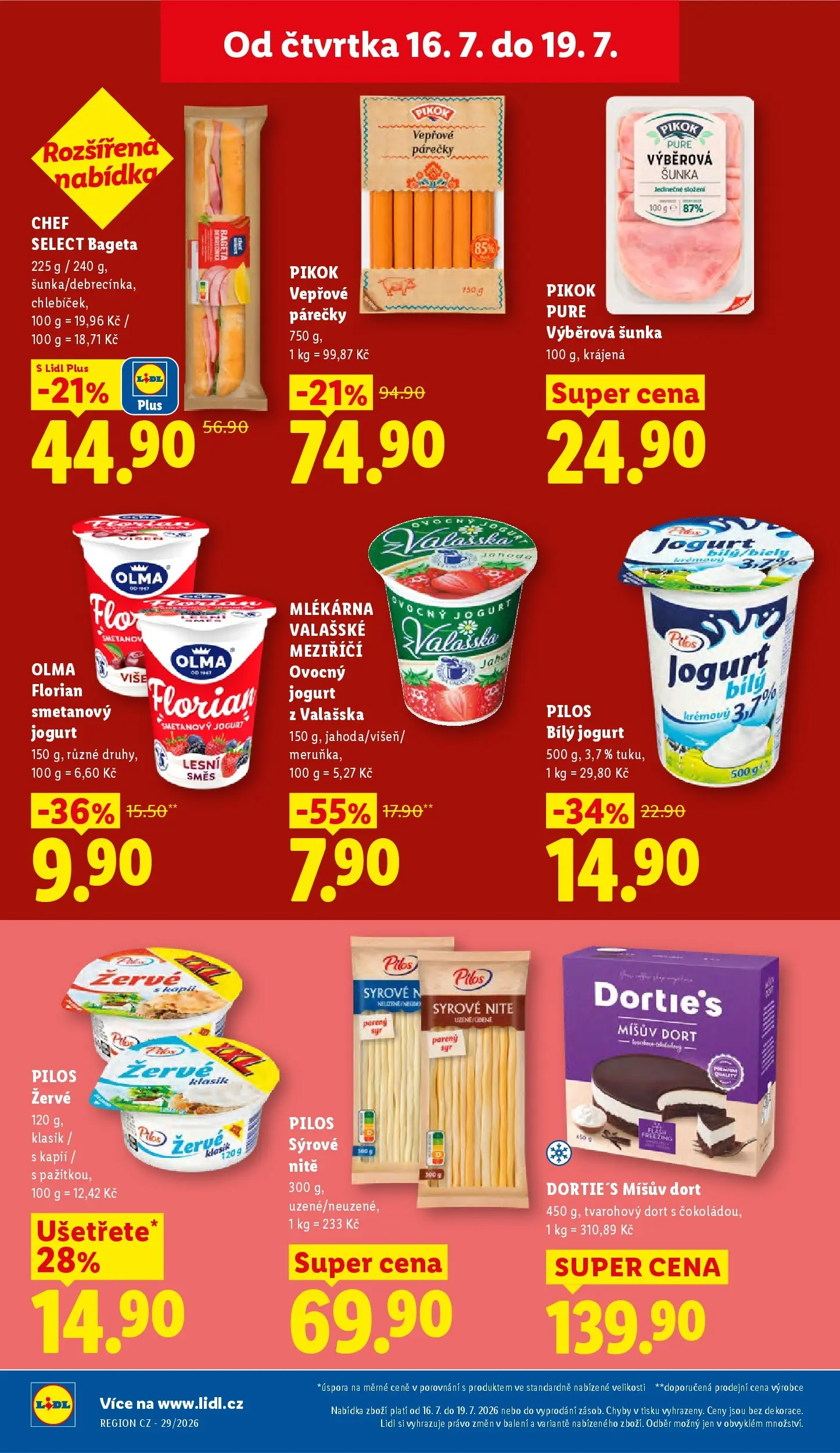Lidl leták od 15.07.2026 - Nový akční leták | Strana: 20 | Produkty: Jogurt florian, Bílý jogurt, Bageta, Pikok