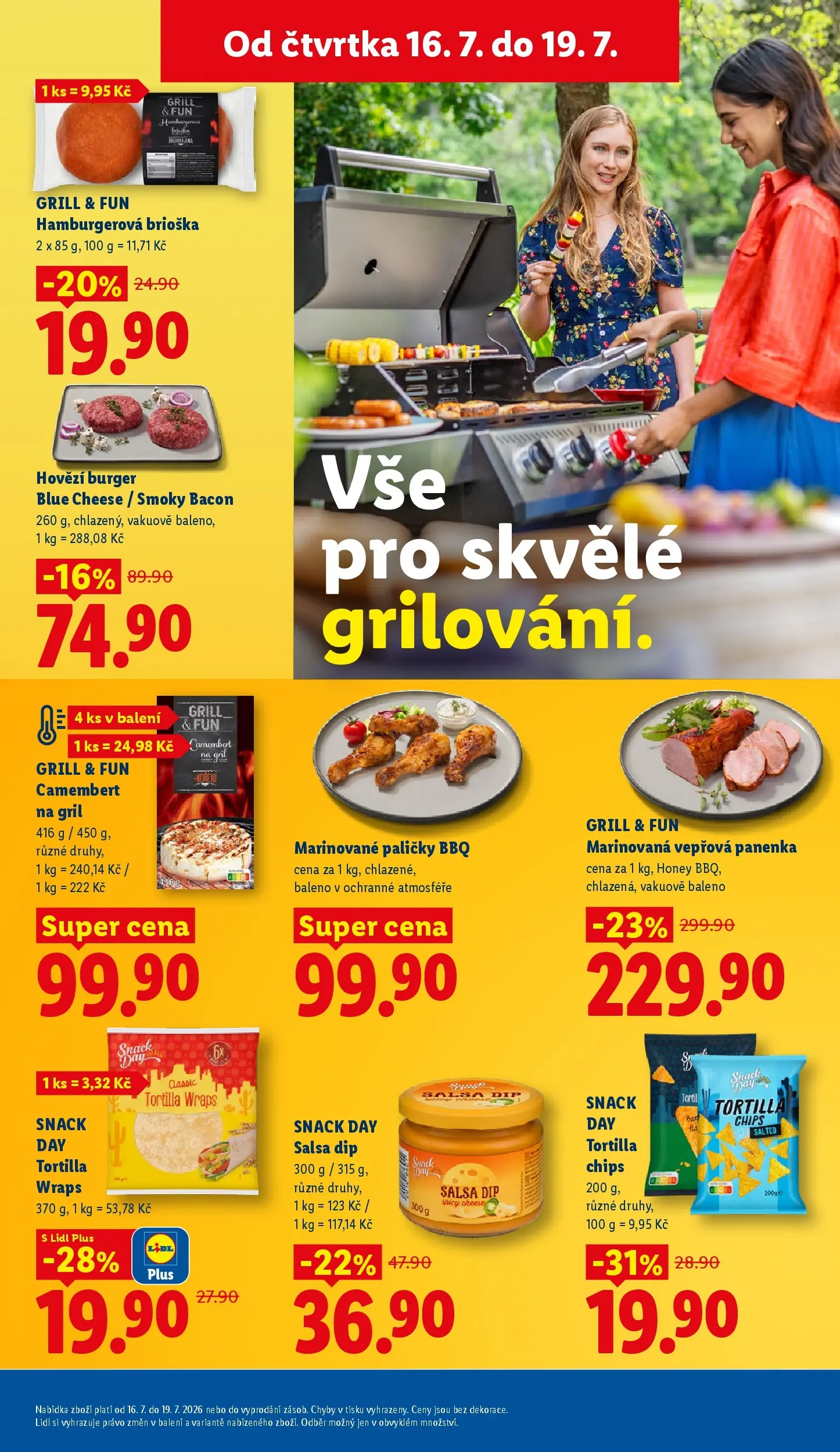 Lidl leták od 15.07.2026 - Nový akční leták | Strana: 23 | Produkty: Hamburger, Hovězí burger, Gril, Camembert