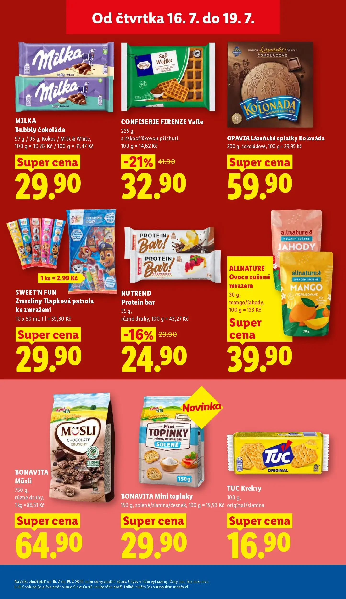 Lidl leták od 15.07.2026 - Nový akční leták | Strana: 25 | Produkty: Tlapková patrola, Krekry, Ovoce sušené mrazem, Oplatky