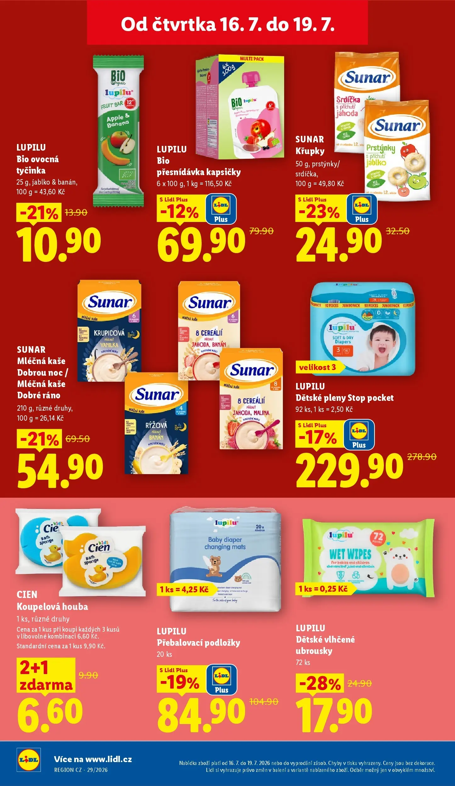 Lidl leták od 15.07.2026 - Nový akční leták | Strana: 53 | Produkty: Mléčná kaše, Dětské pleny, Kaše, Křupky