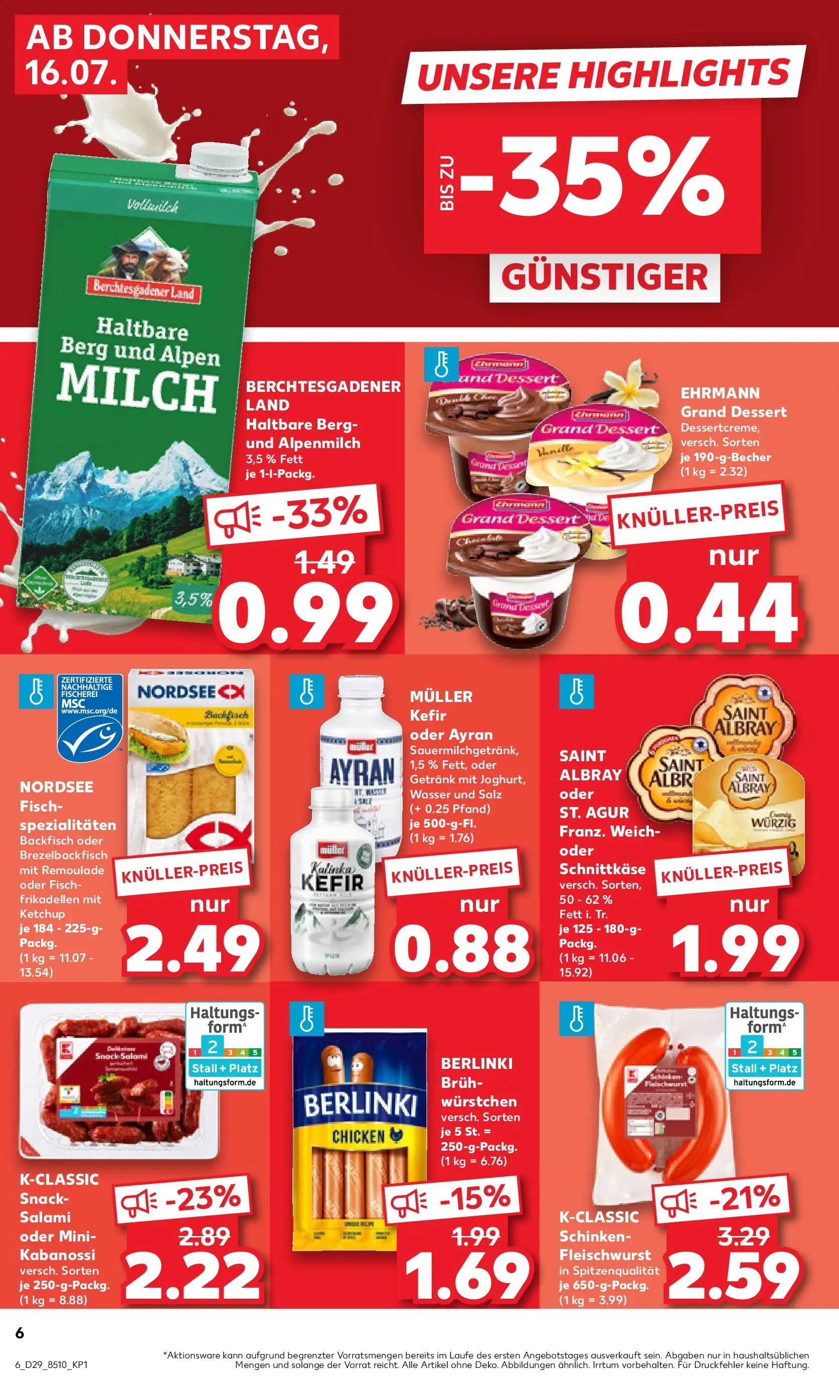 Prospekt Kaufland ab 13.07.2026 » Angebote Online zum Blättern | Seite: 11 | Produkte: Milch, Fisch, Salz, Salami