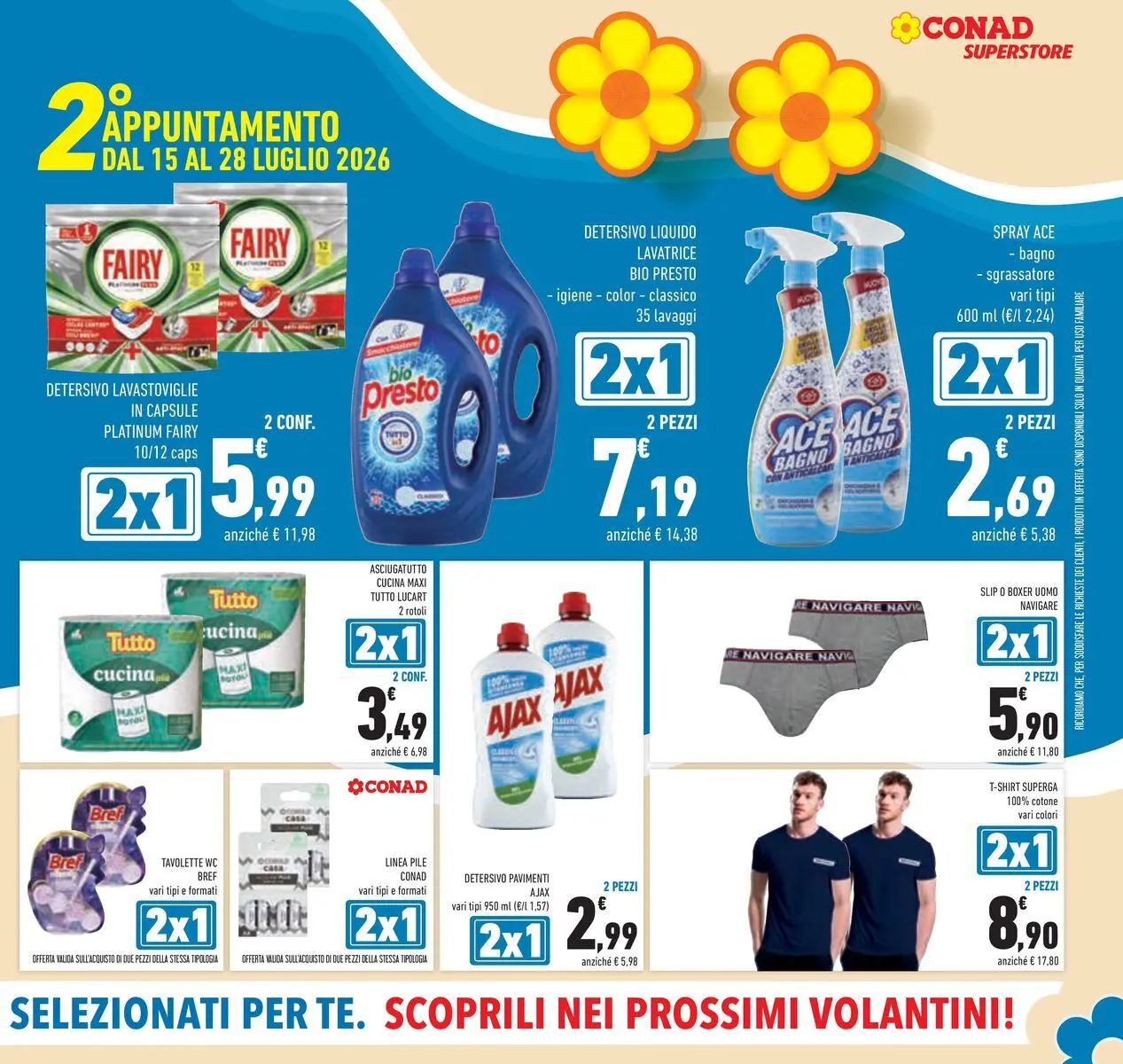 Volantino Conad dal 14/07/2026 > Anteprima | Pagina: 9 | Prodotti: Sgrassatore, Slip, Lavastoviglie, Asciugatutto